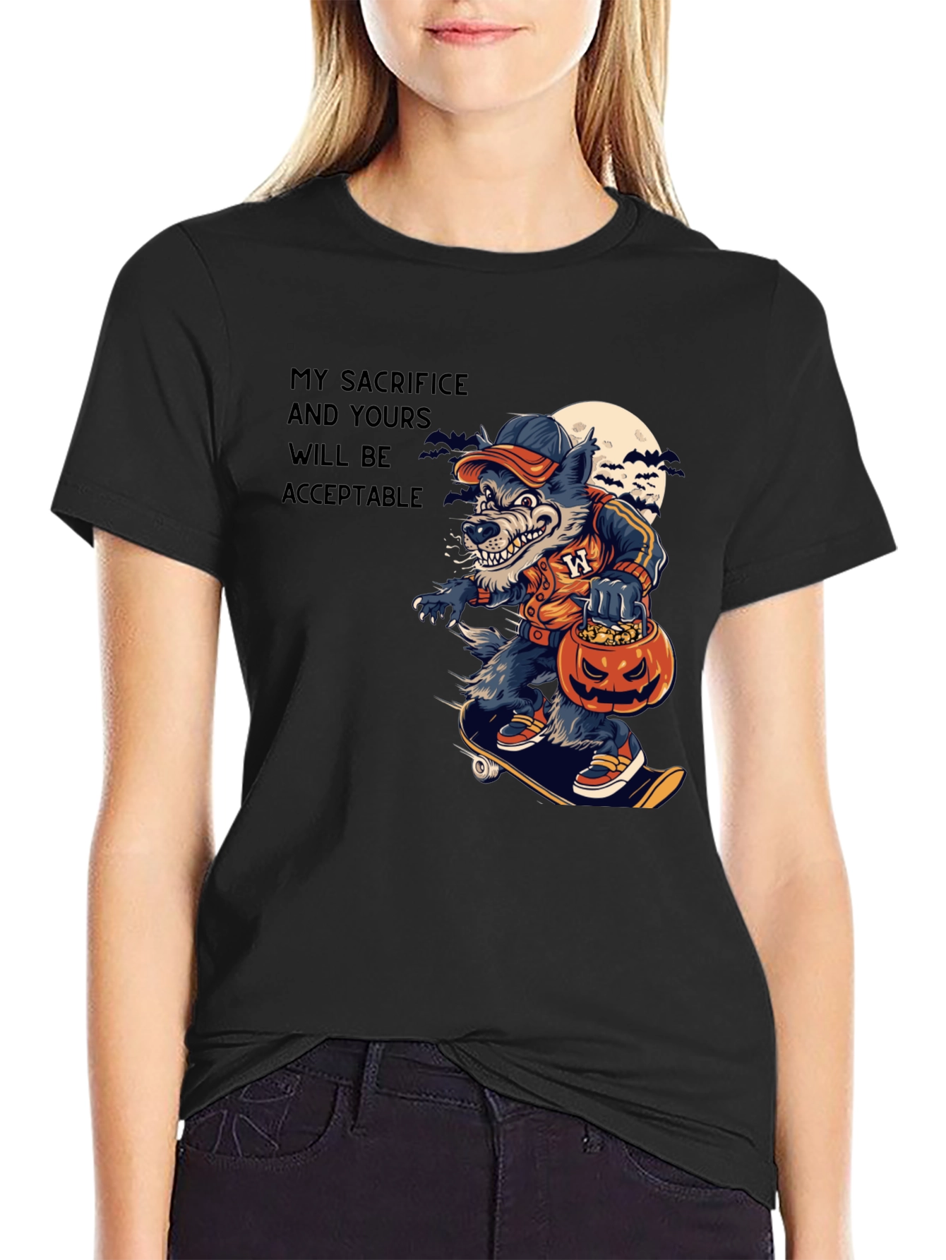 Wolf Sacrifice Halloween T-Shirt