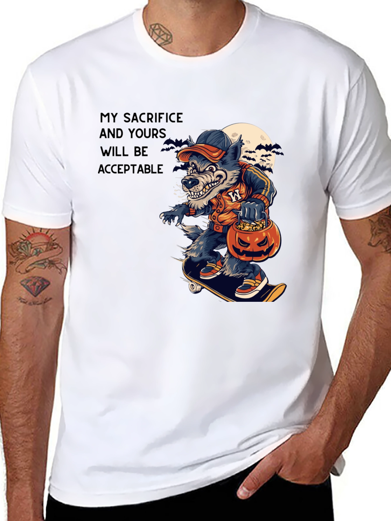 Wolf Sacrifice Halloween T-Shirt