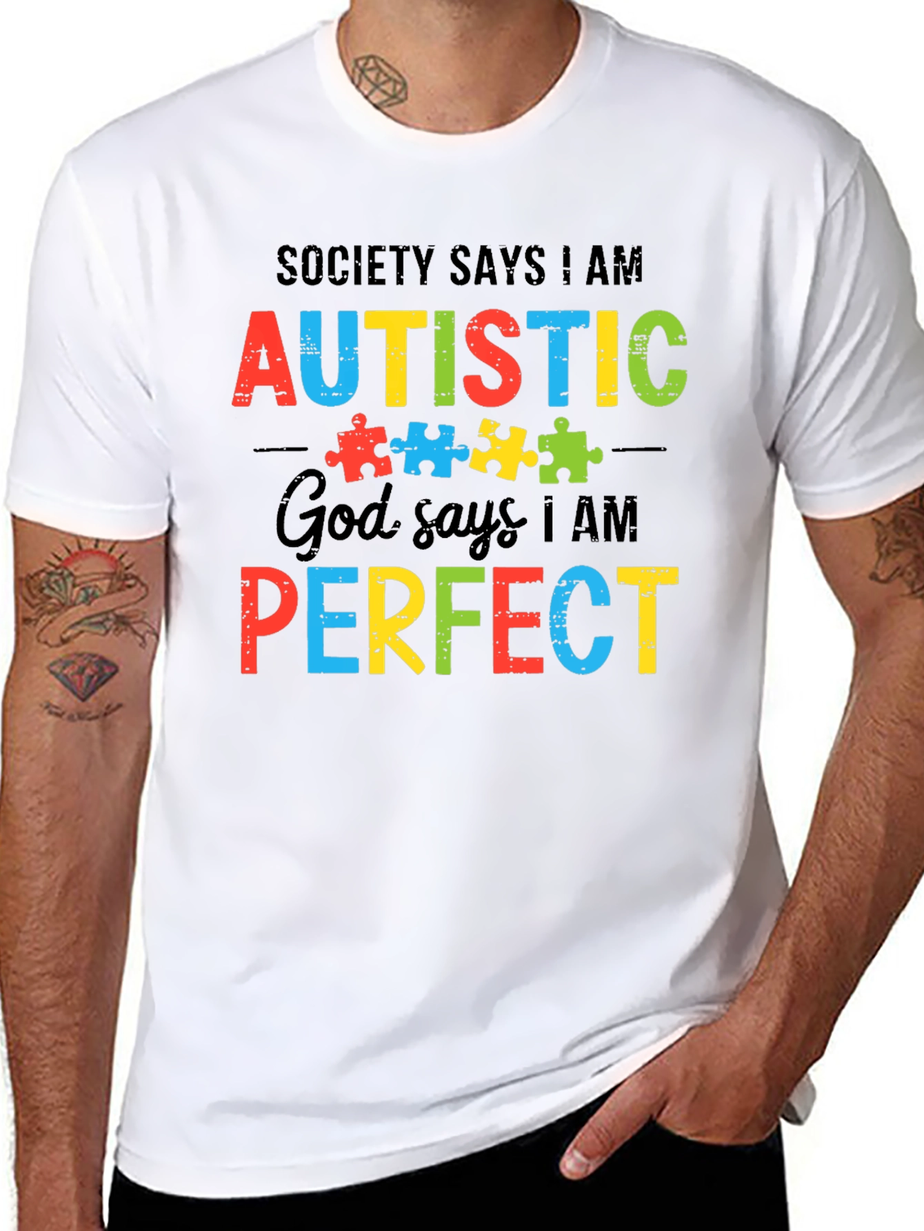 Autism Awareness T-Shirt - Society Says I Am Autistic