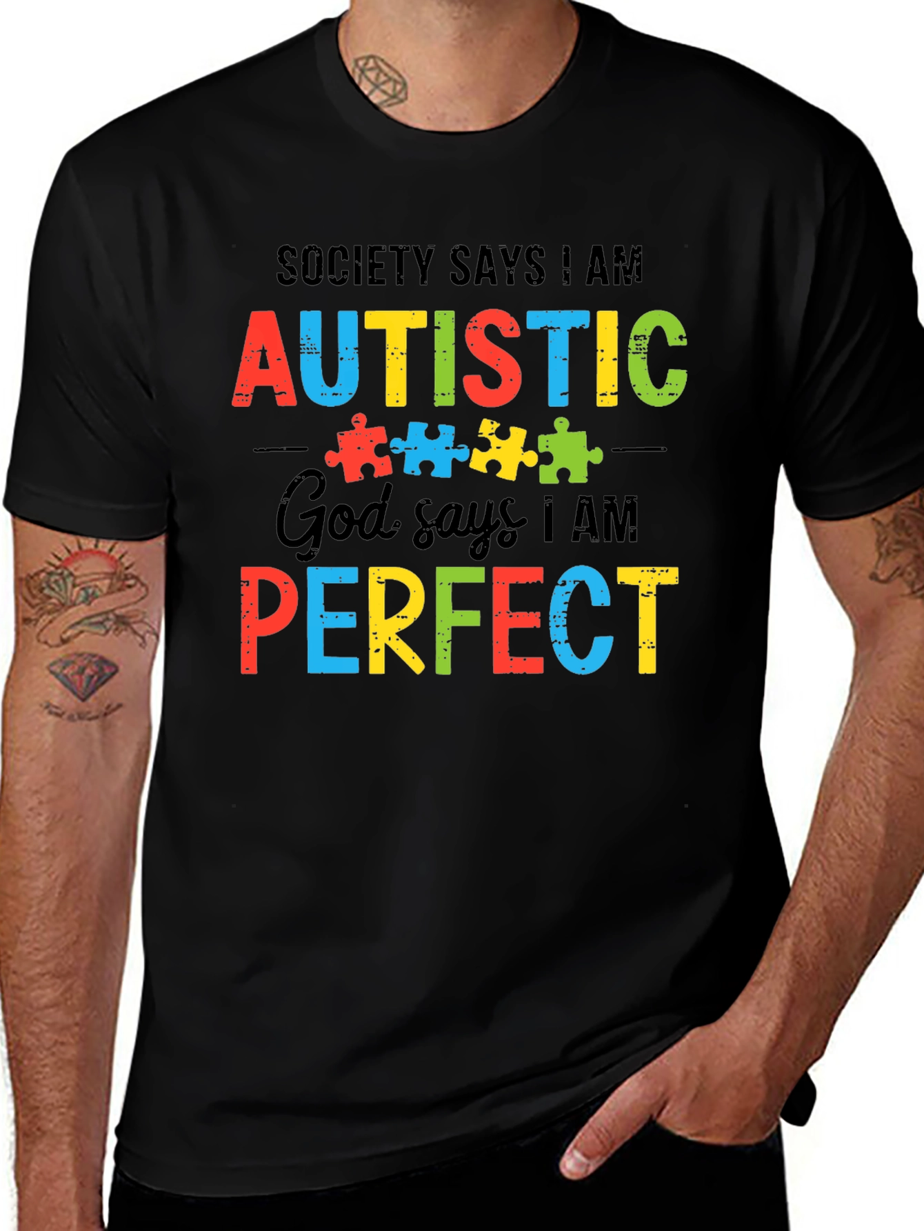 Autism Awareness T-Shirt - Society Says I Am Autistic