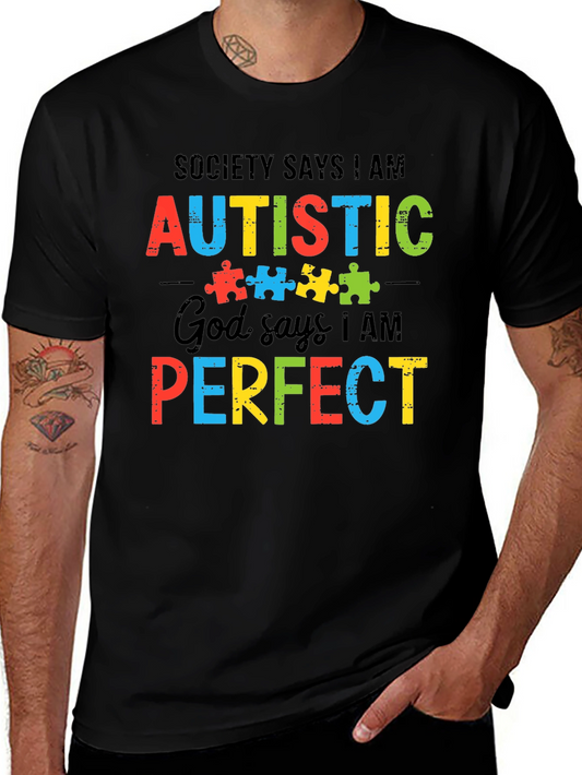 Autism Awareness T-Shirt - Society Says I Am Autistic