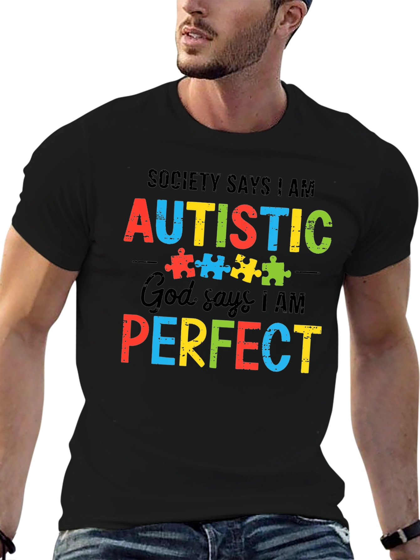 Autism Awareness T-Shirt - Society Says I Am Autistic