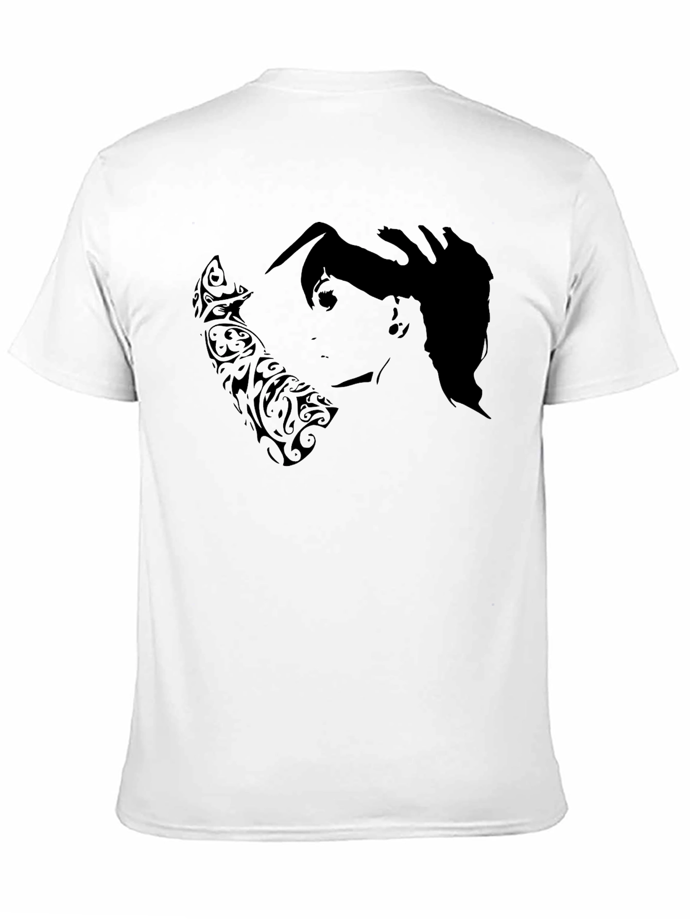 Edgy Silhouette Graphic Black T-Shirt