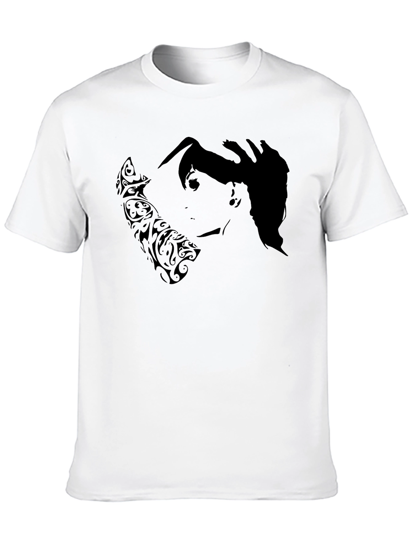 Edgy Silhouette Graphic Black T-Shirt