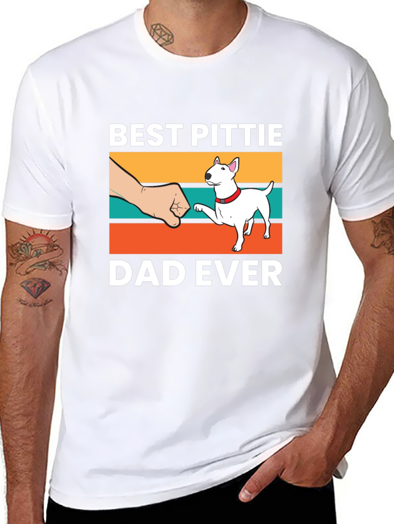 Best Pittie Dad Ever T-Shirt - Dog Lover Tee