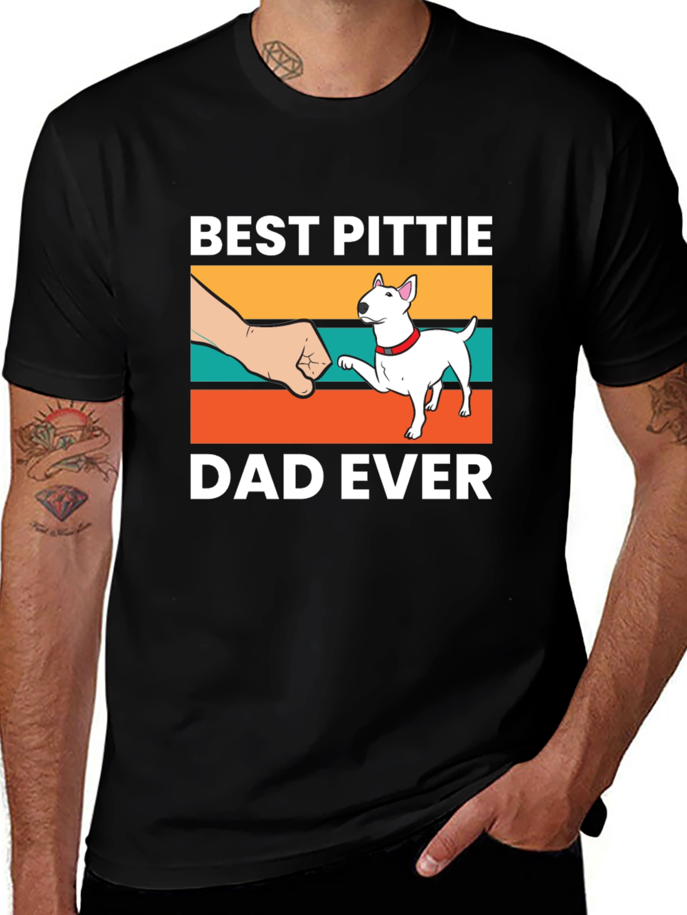Best Pittie Dad Ever T-Shirt - Dog Lover Tee