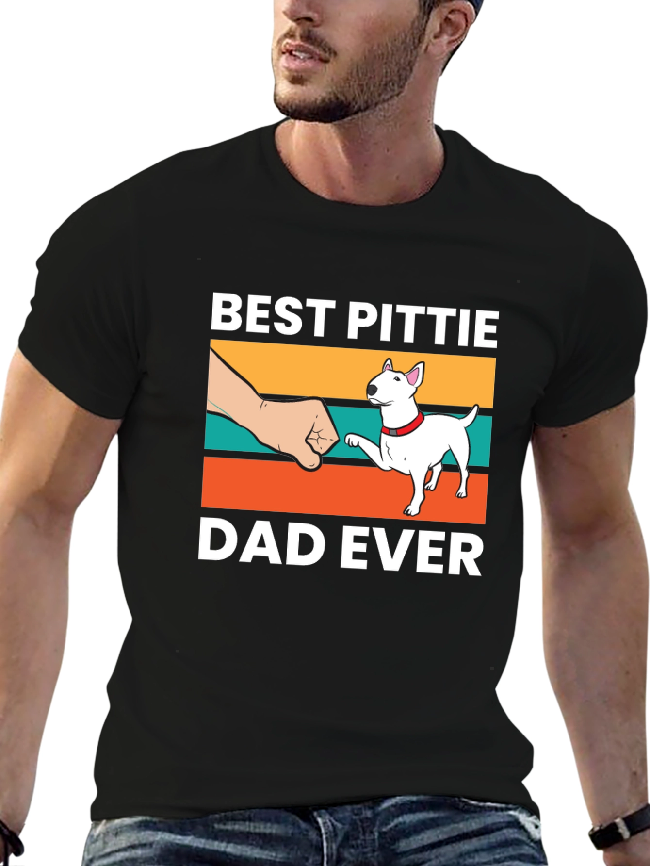 Best Pittie Dad Ever T-Shirt - Dog Lover Tee