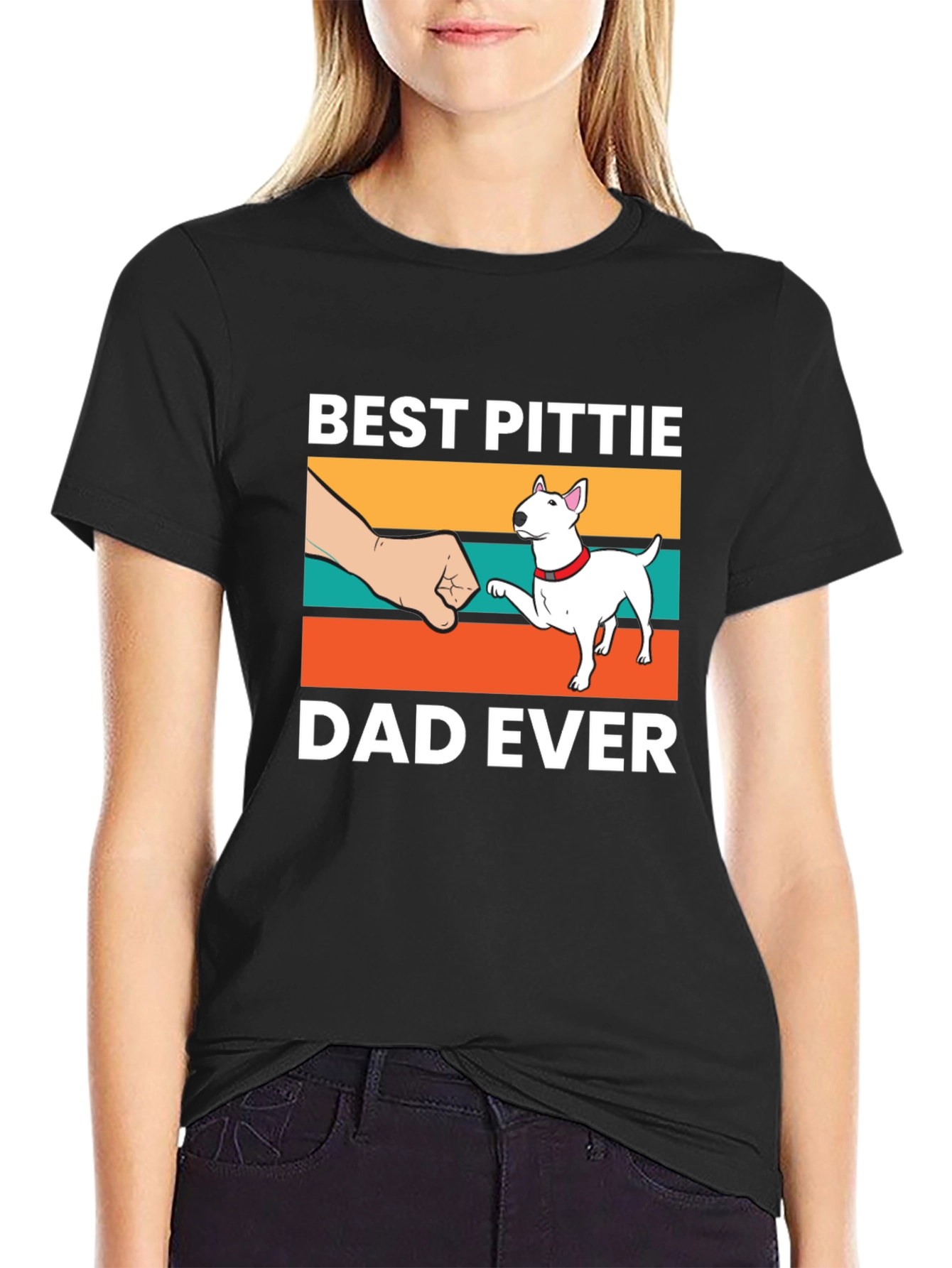 Best Pittie Dad Ever T-Shirt - Dog Lover Tee