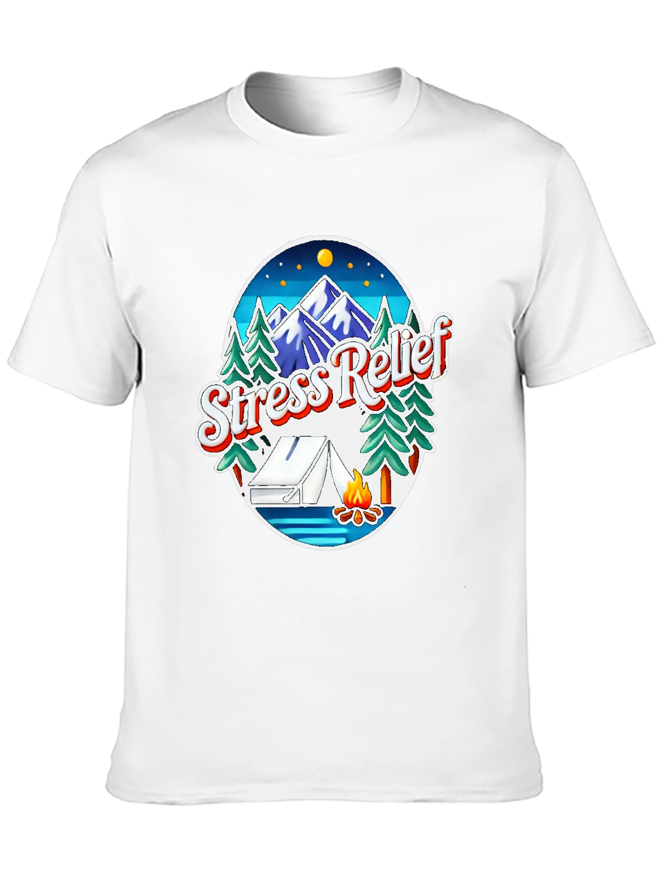 Stress Relief Camping Graphic Tee