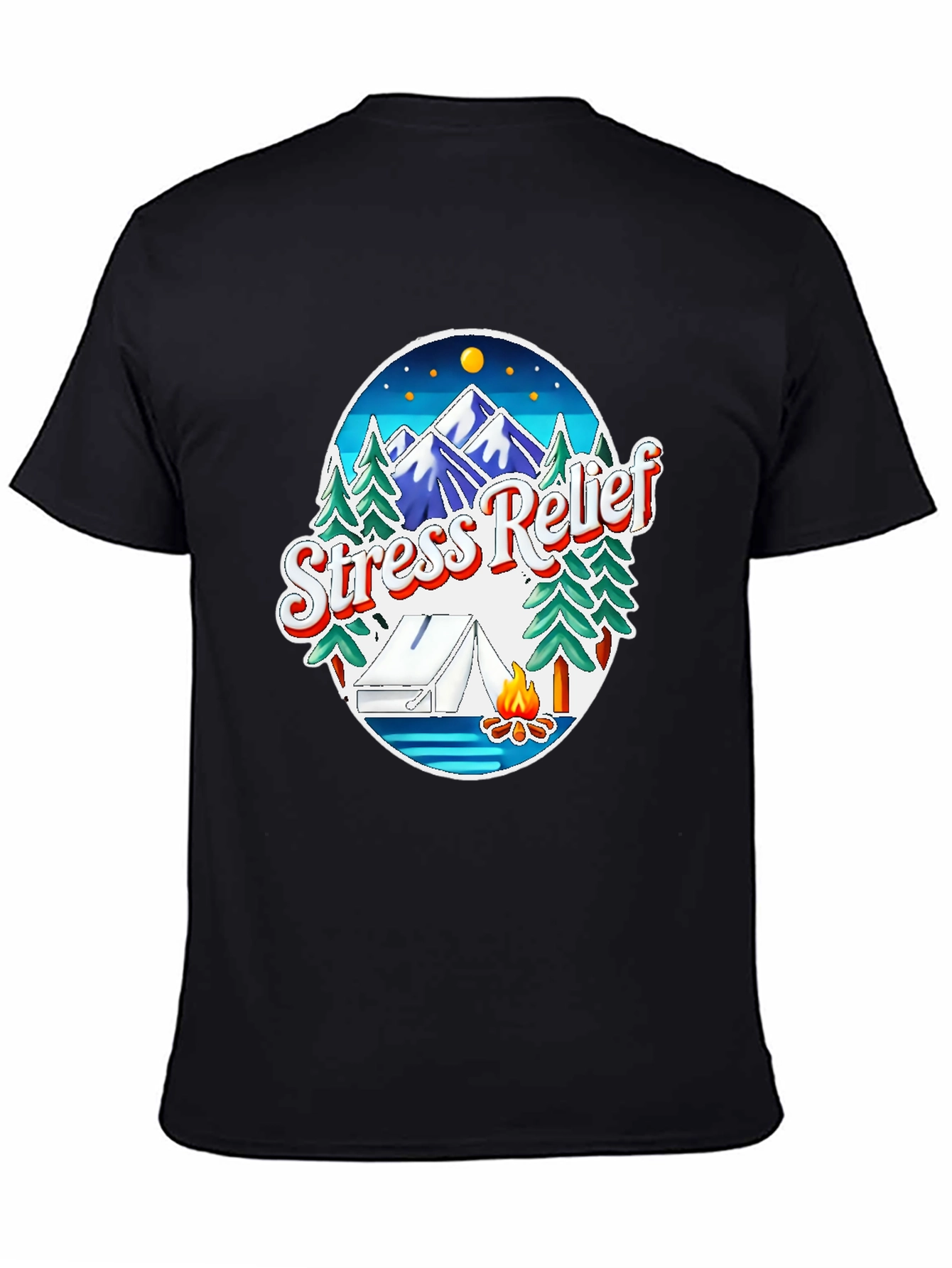 Stress Relief Camping Graphic Tee