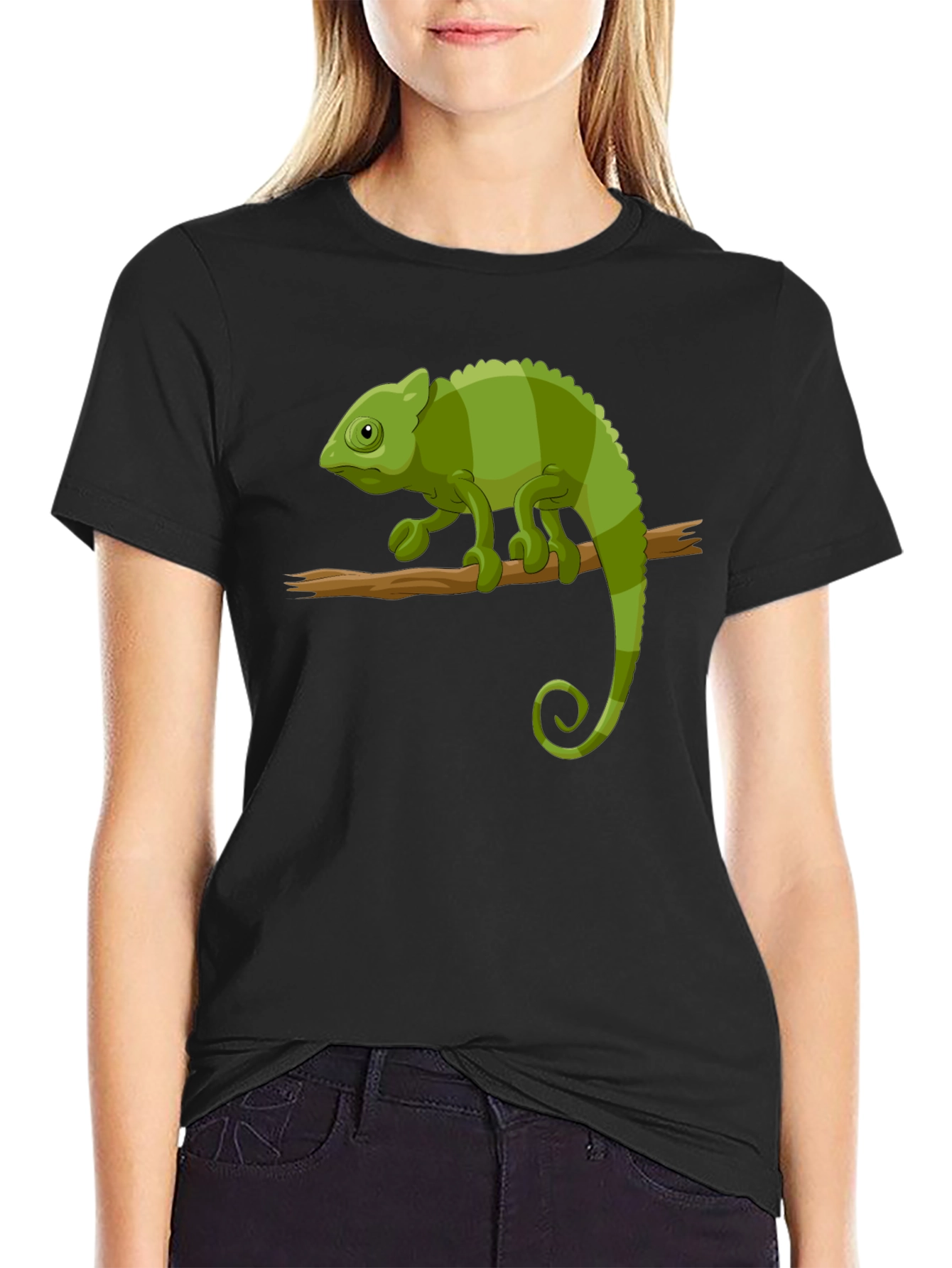 Chameleon Graphic Tee - Cool Animal Print T-Shirt