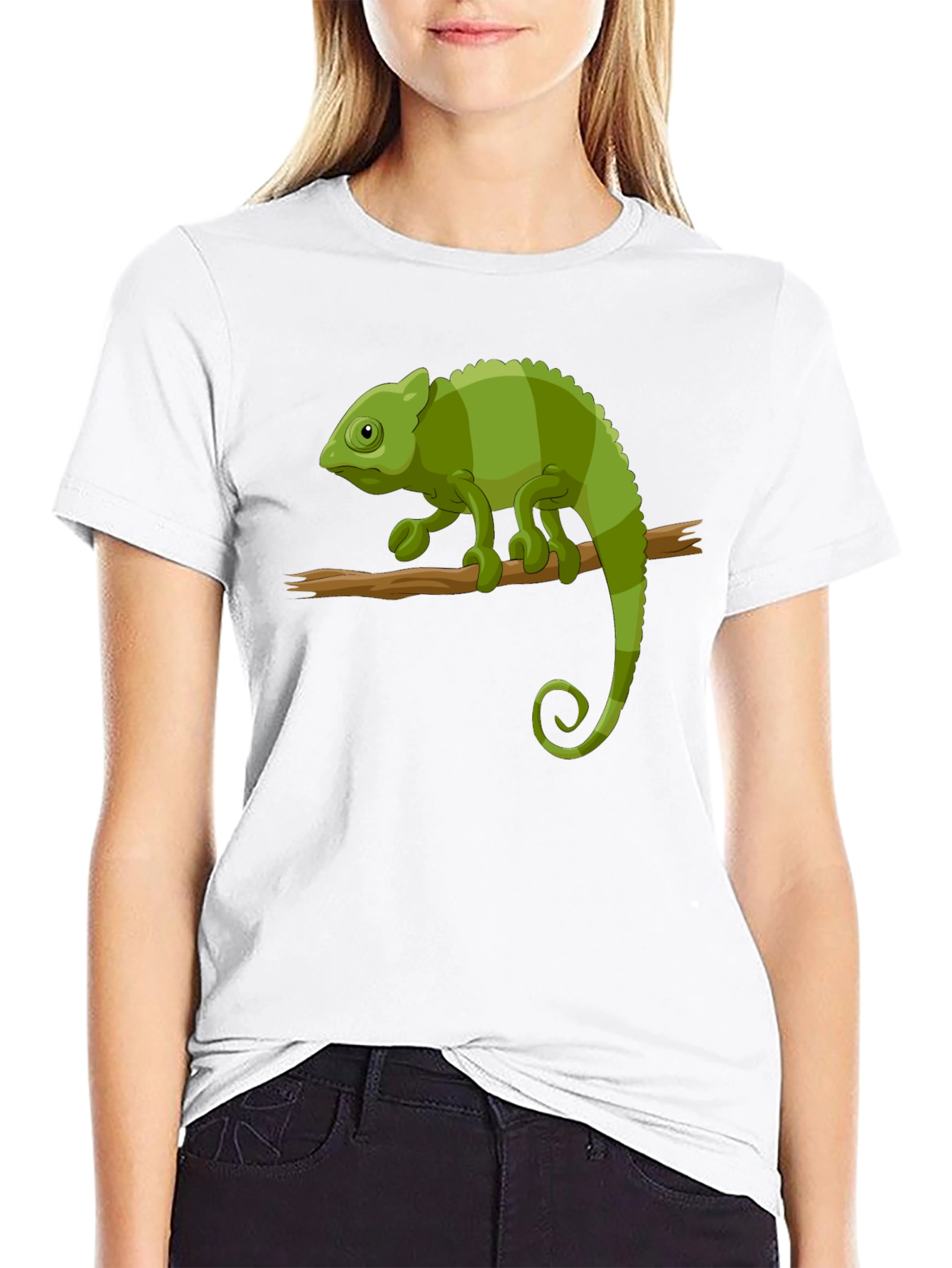 Chameleon Graphic Tee - Cool Animal Print T-Shirt
