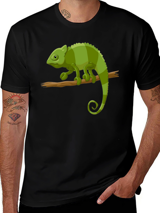 Chameleon Graphic Tee - Cool Animal Print T-Shirt