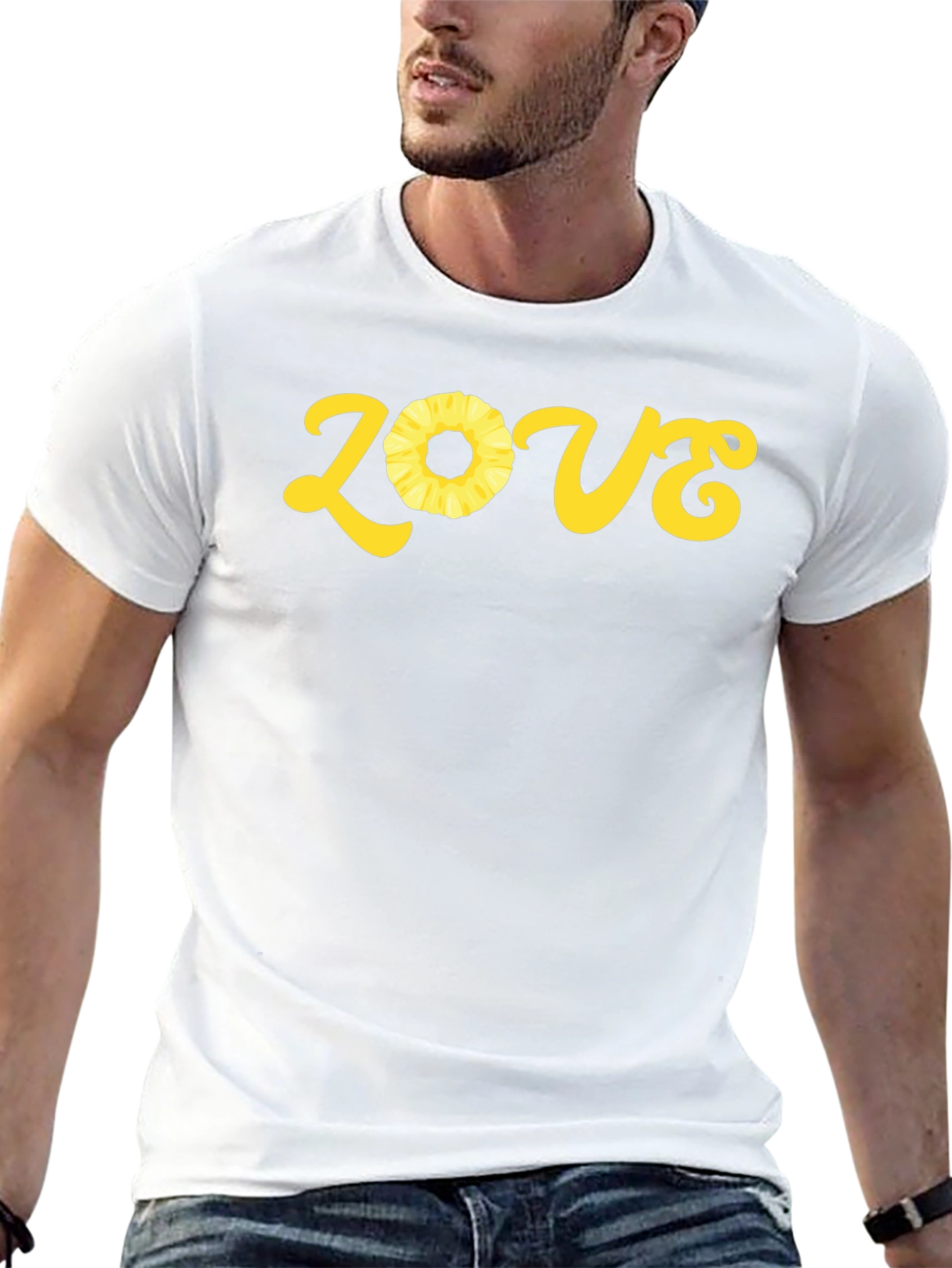 Pineapple Love Graphic T-Shirt - Black