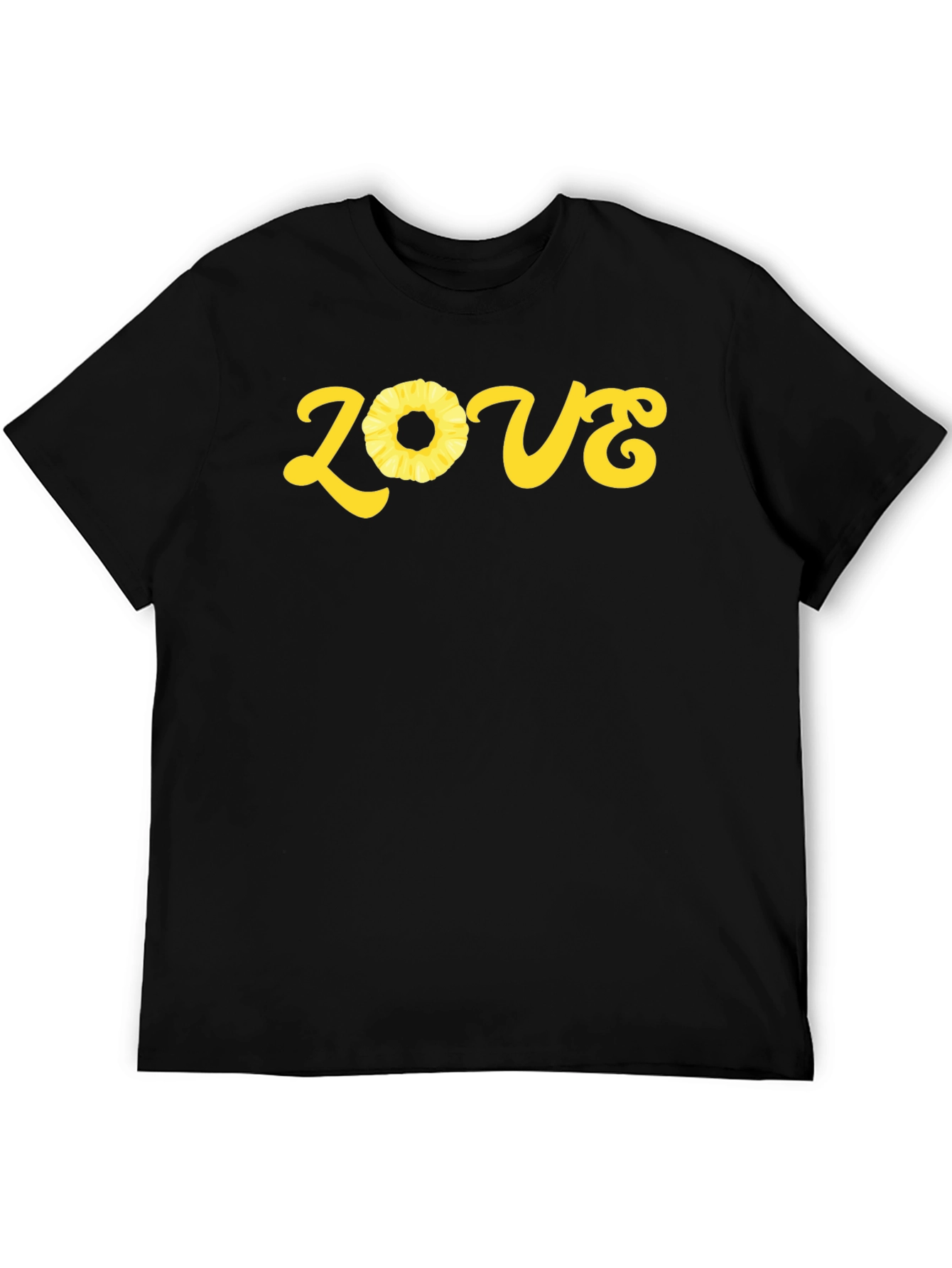 Pineapple Love Graphic T-Shirt - Black