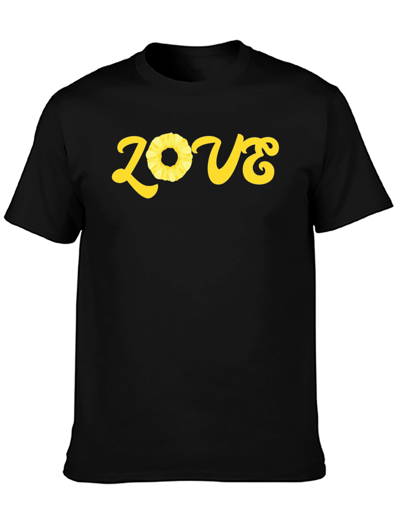 Pineapple Love Graphic T-Shirt - Black
