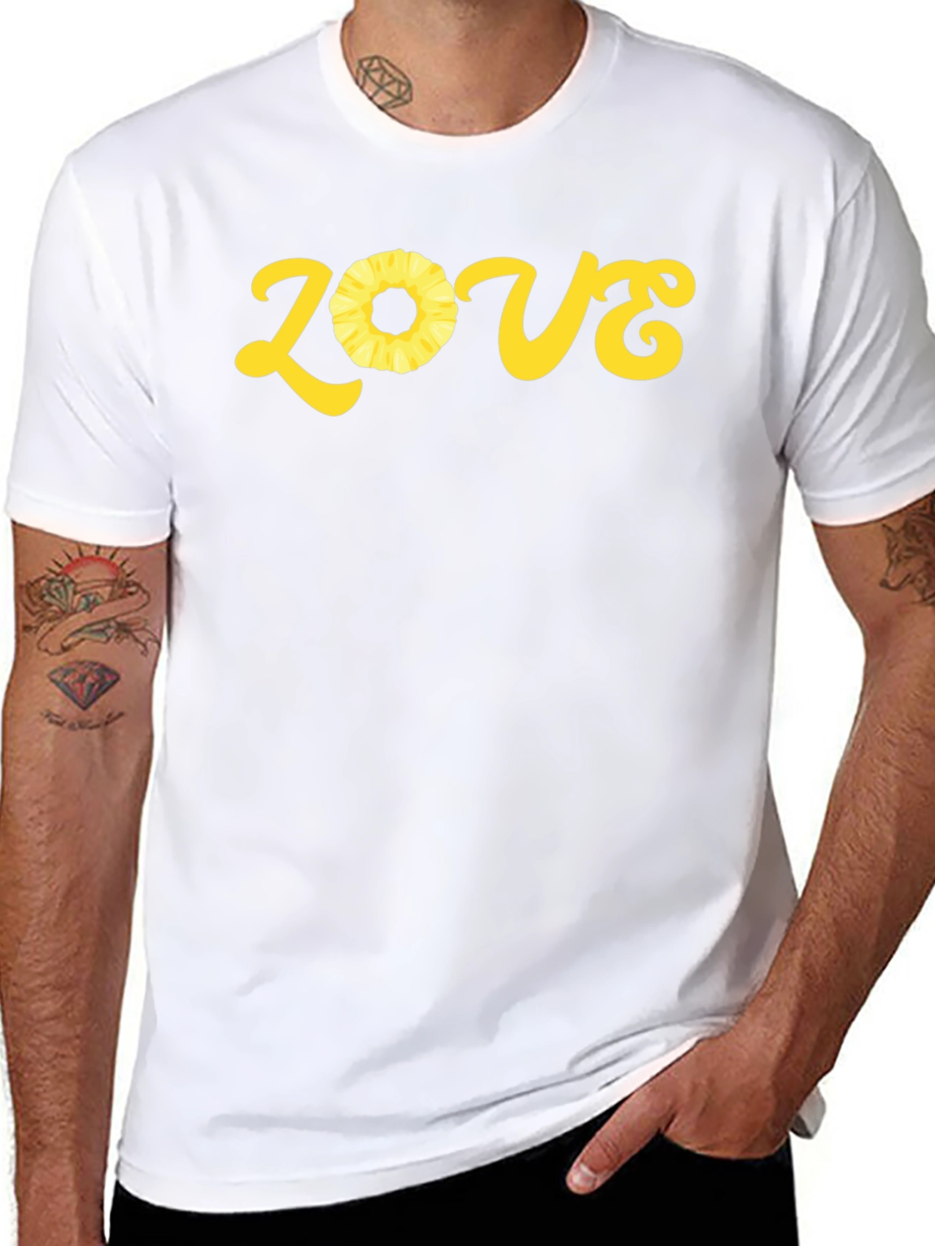 Pineapple Love Graphic T-Shirt - Black