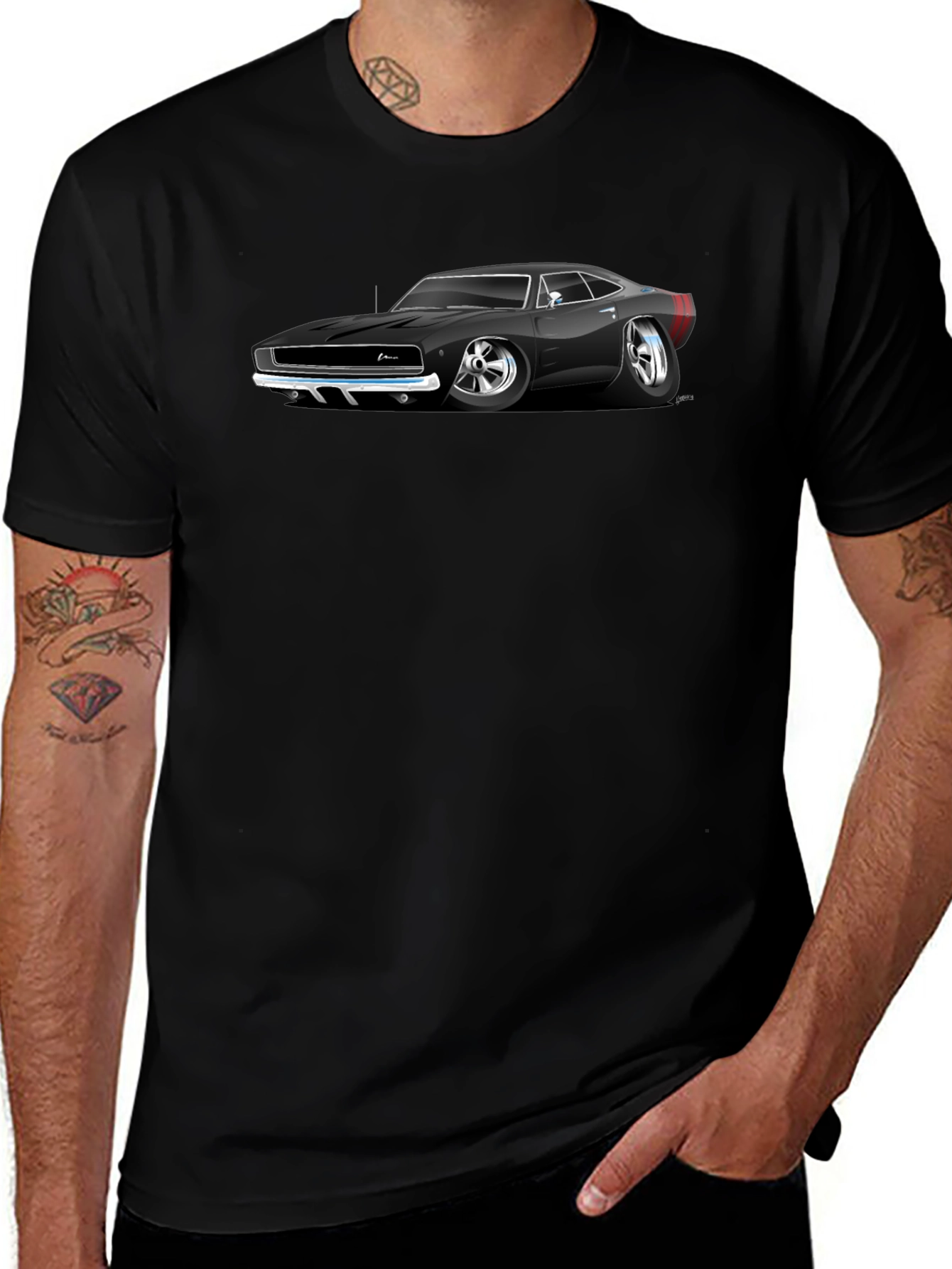 Classic Car Graphic Black T-Shirt