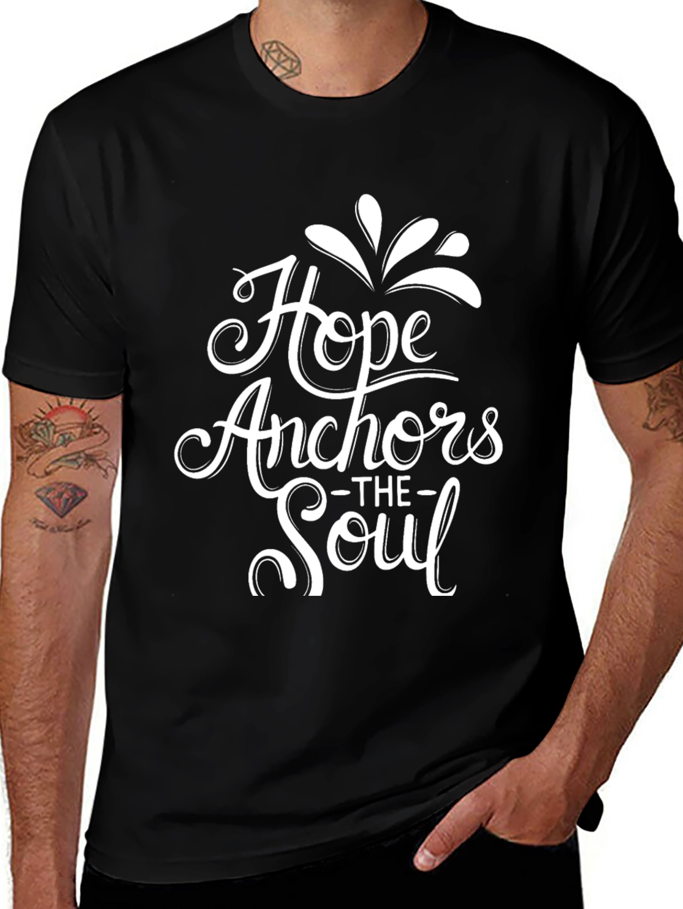 Hope Anchors The Soul Black T-Shirt