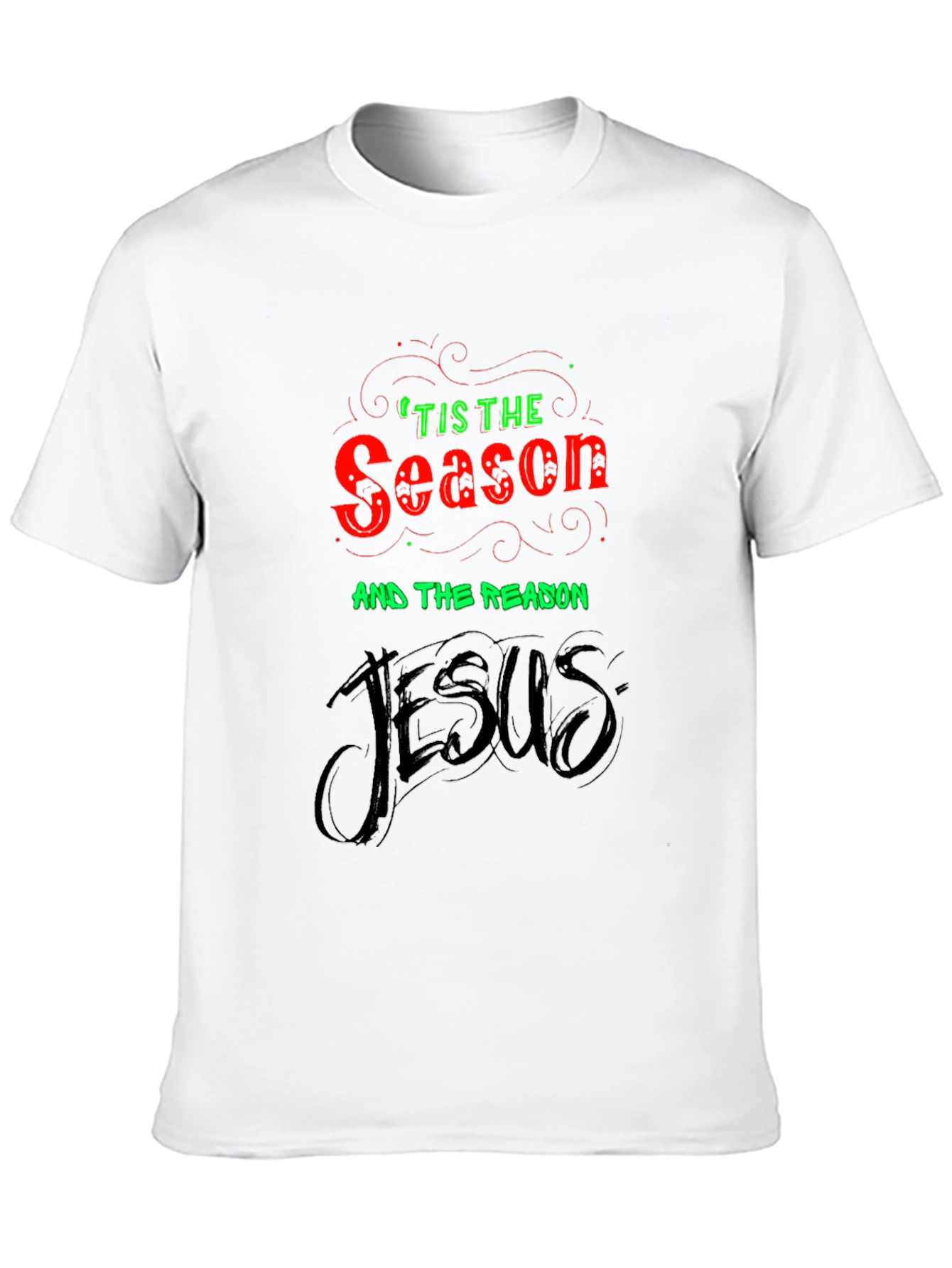 Tis The Season Jesus Black Graphic Tee