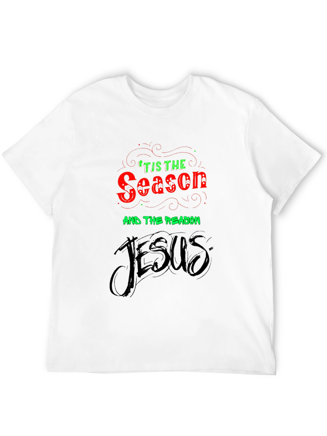 Tis The Season Jesus Black Graphic Tee