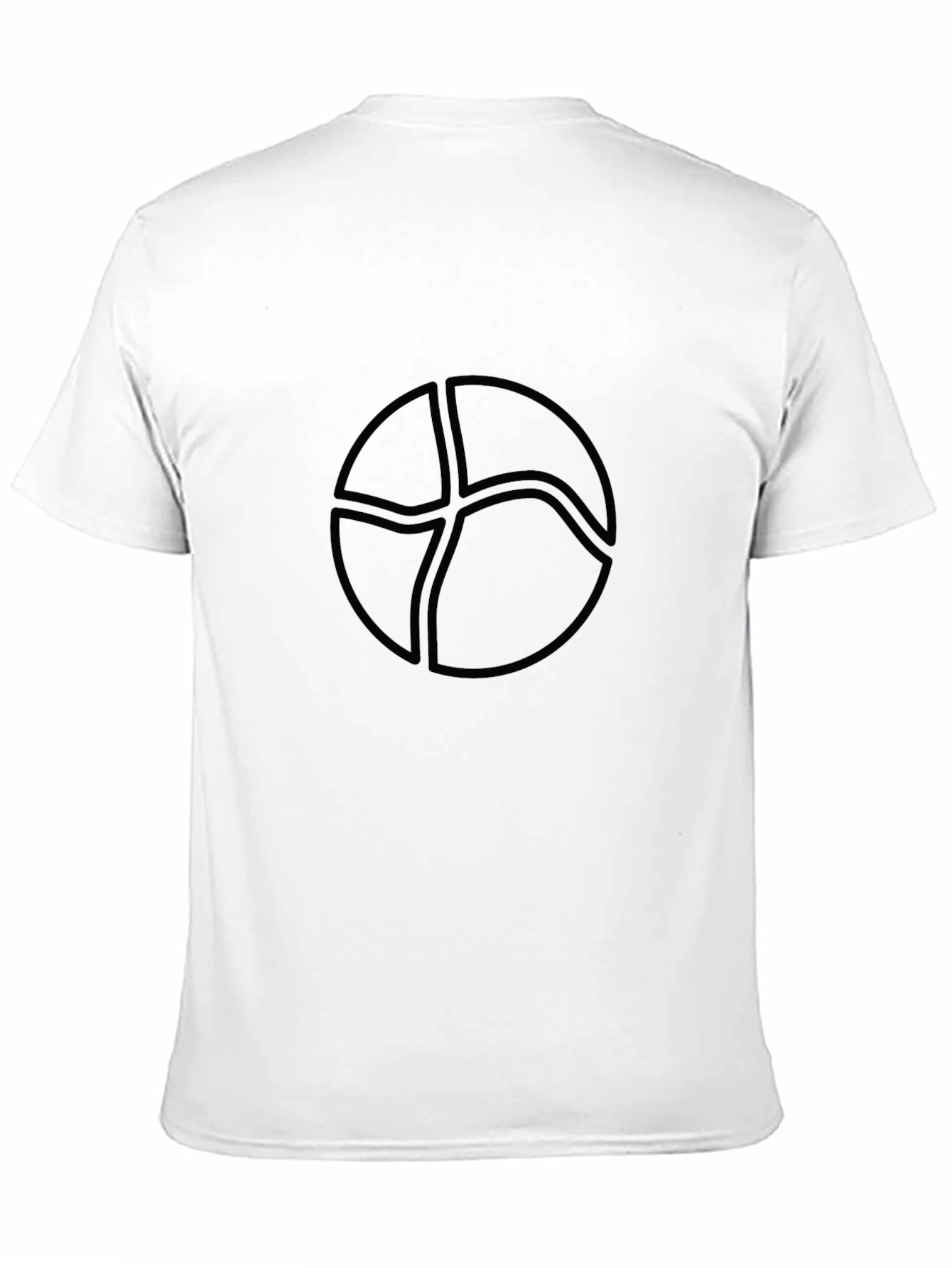 Minimalist Black Tee with Abstract Circle Design