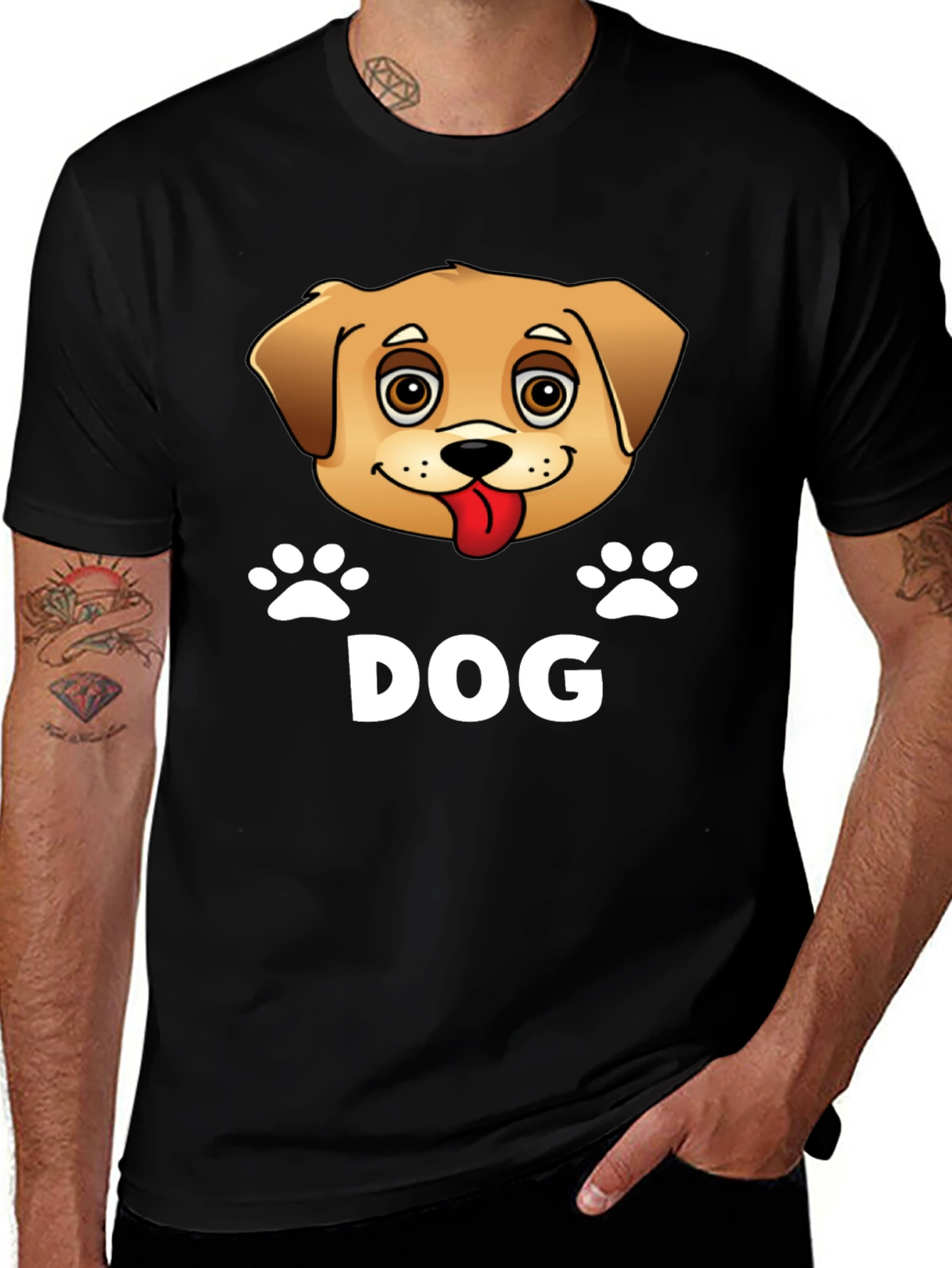 Cute Dog Cartoon Graphic Tee