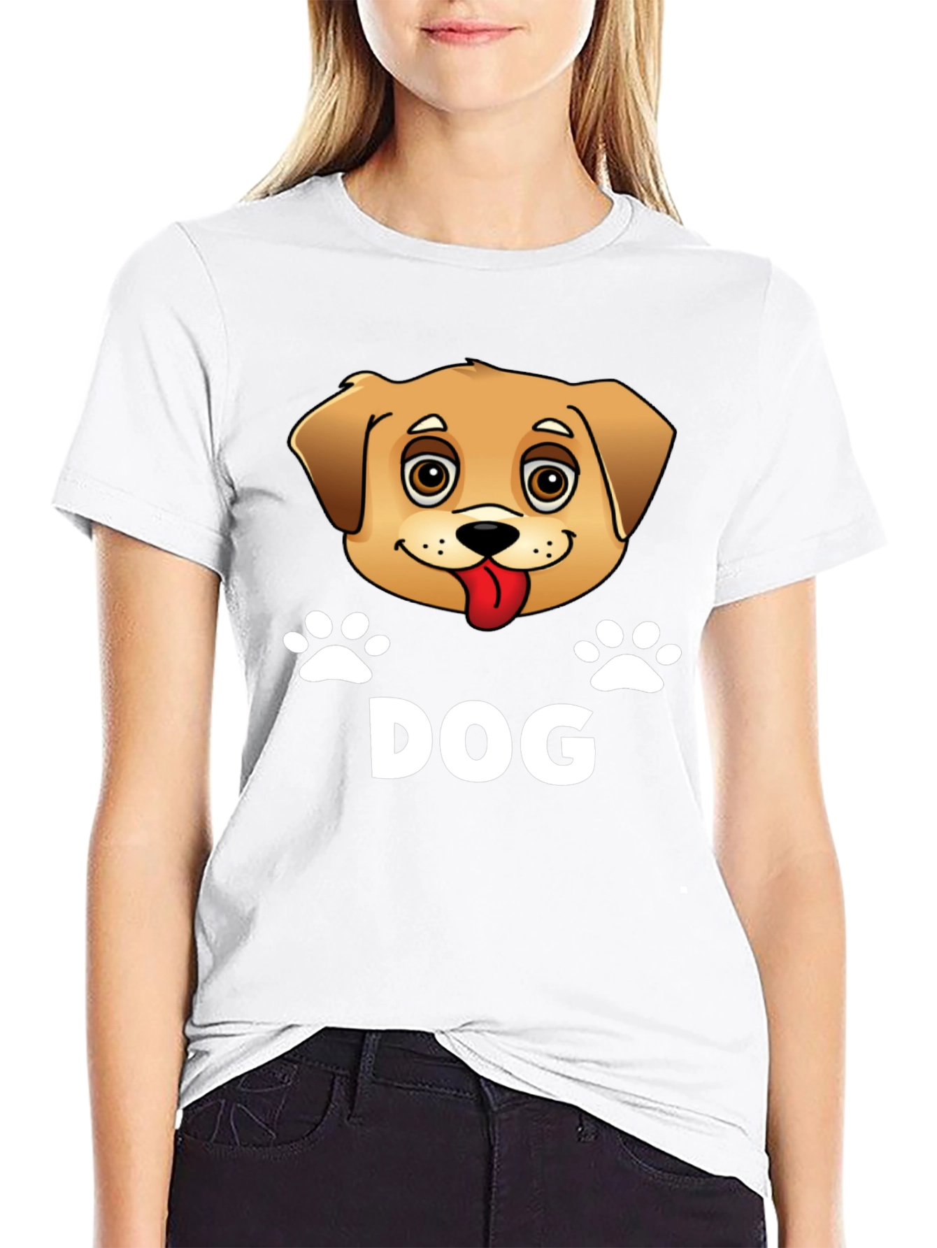 Cute Dog Cartoon Graphic Tee