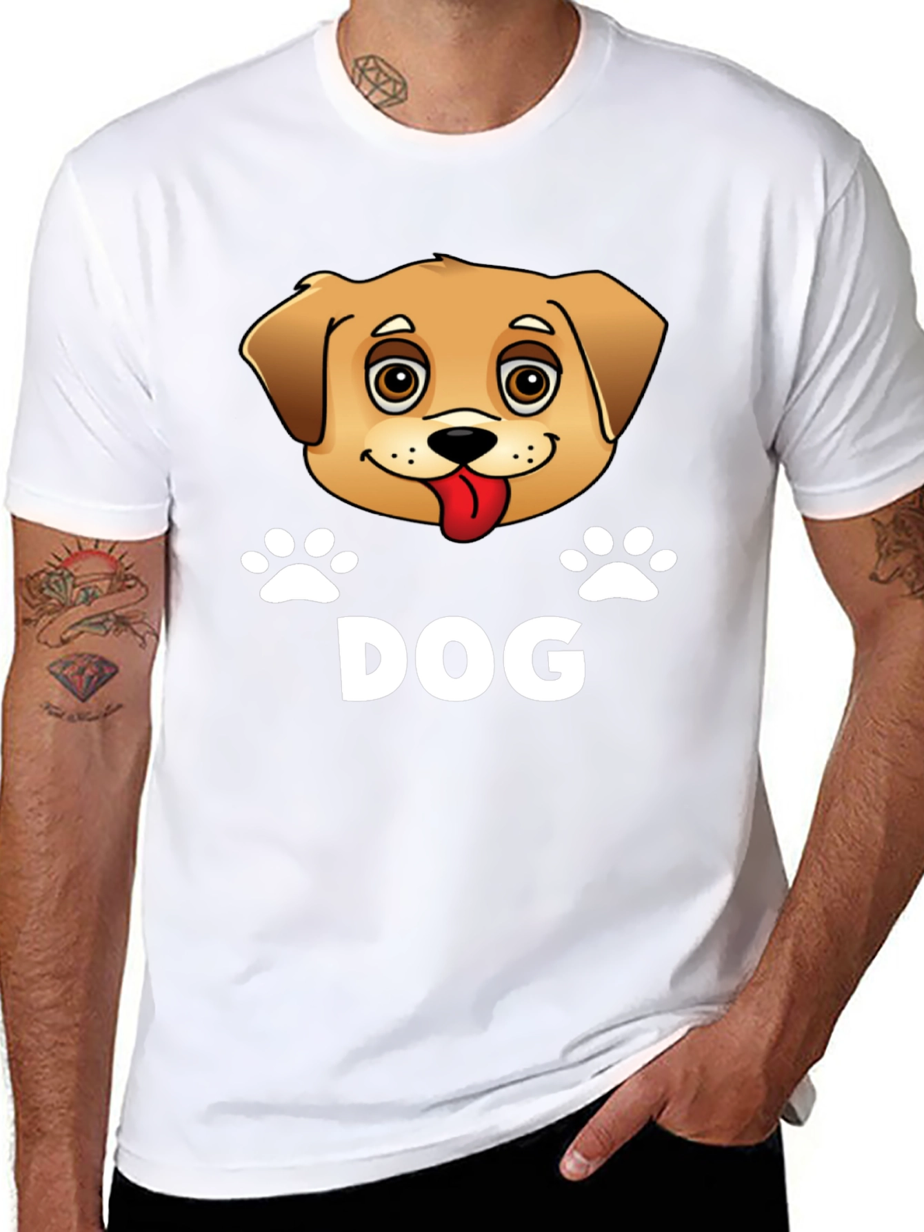 Cute Dog Cartoon Graphic Tee