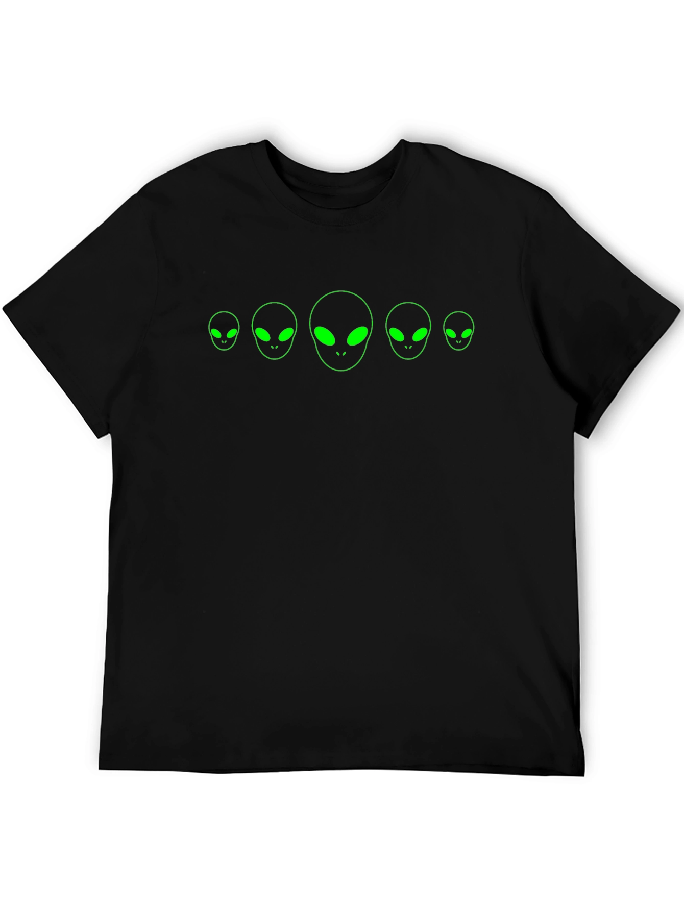 Alien Head Graphic Black T-Shirt