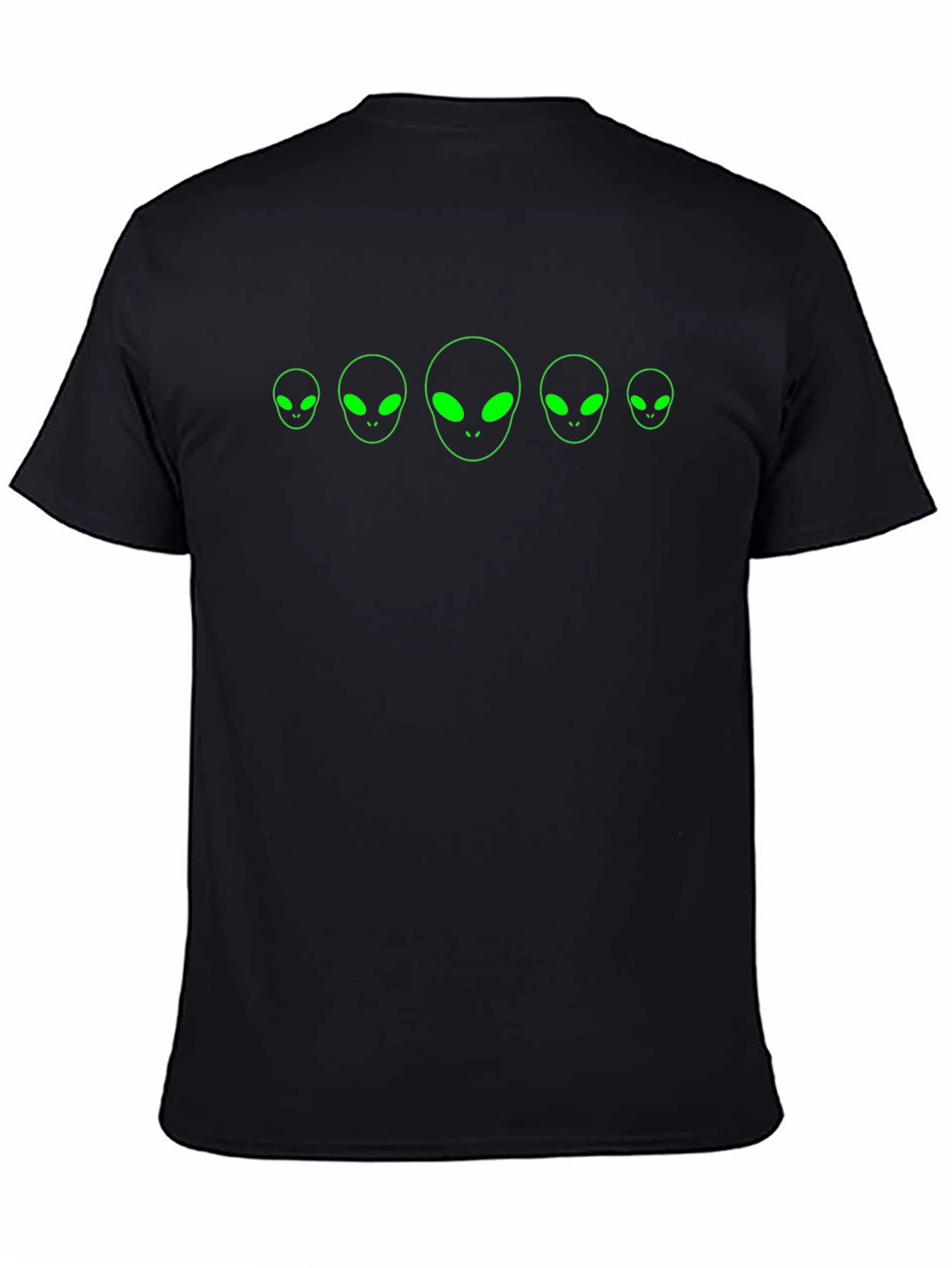 Alien Head Graphic Black T-Shirt