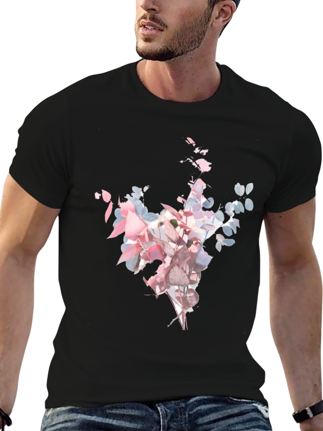 Floral Black T-Shirt