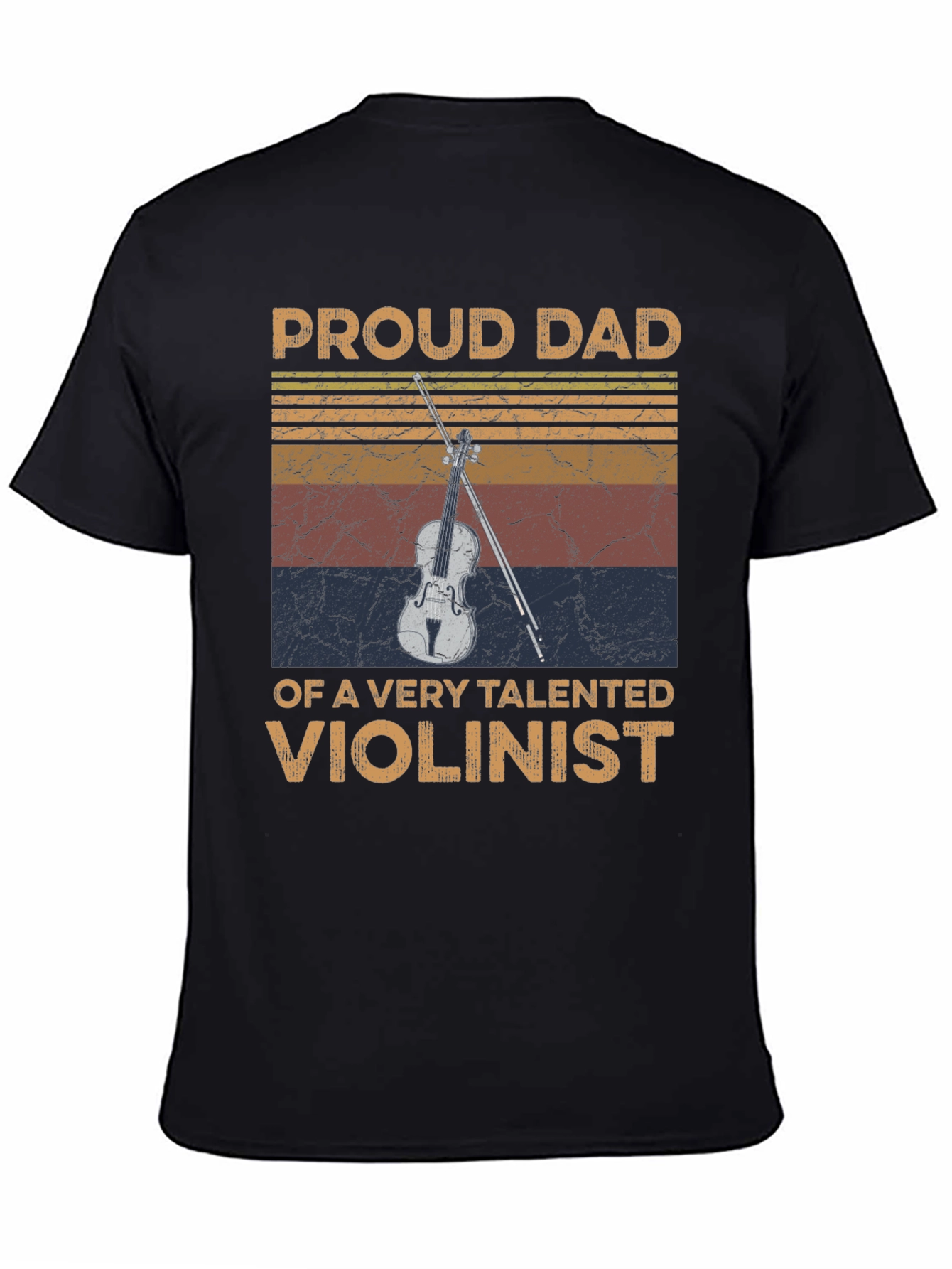 Proud Dad Violinist Graphic Tee