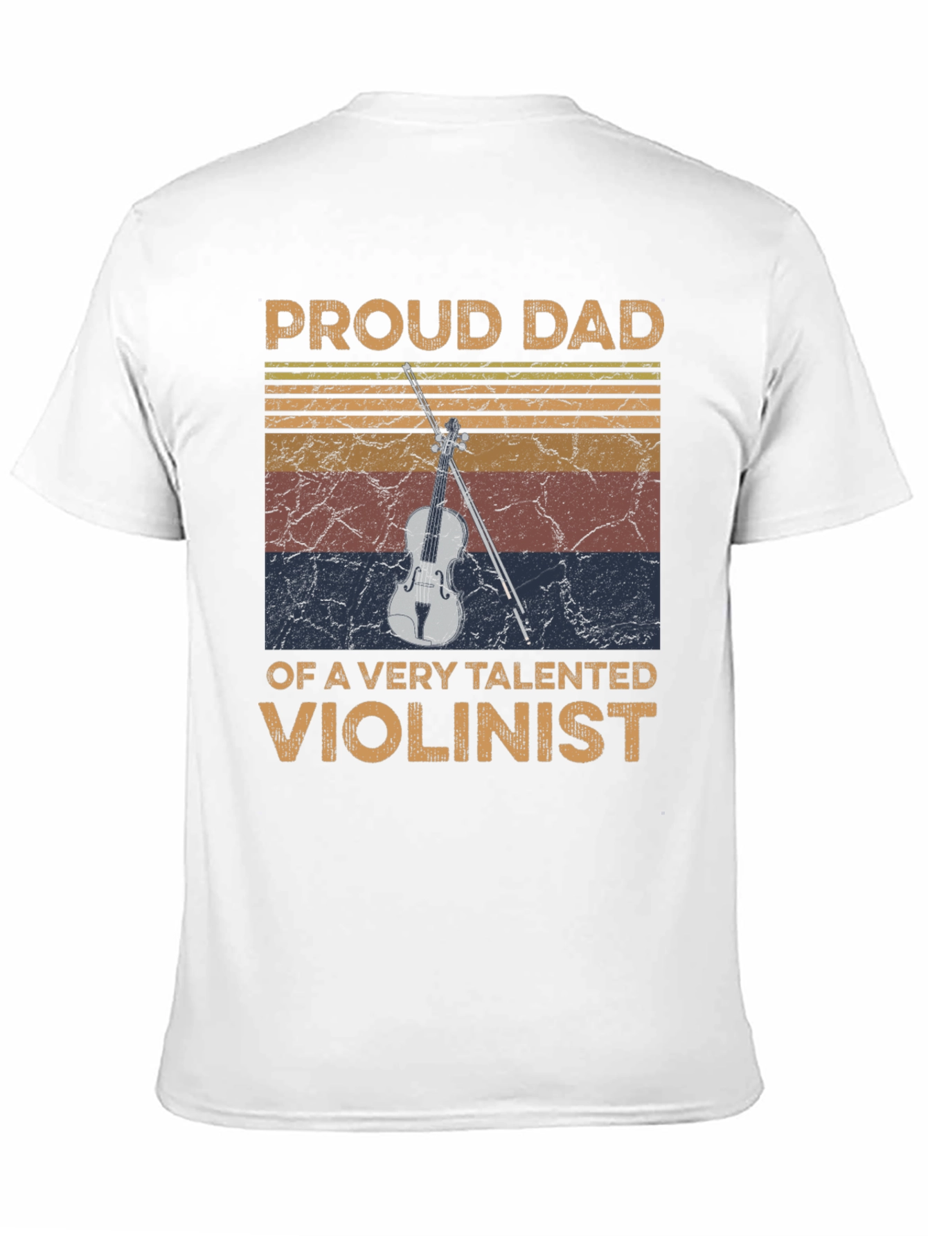 Proud Dad Violinist Graphic Tee