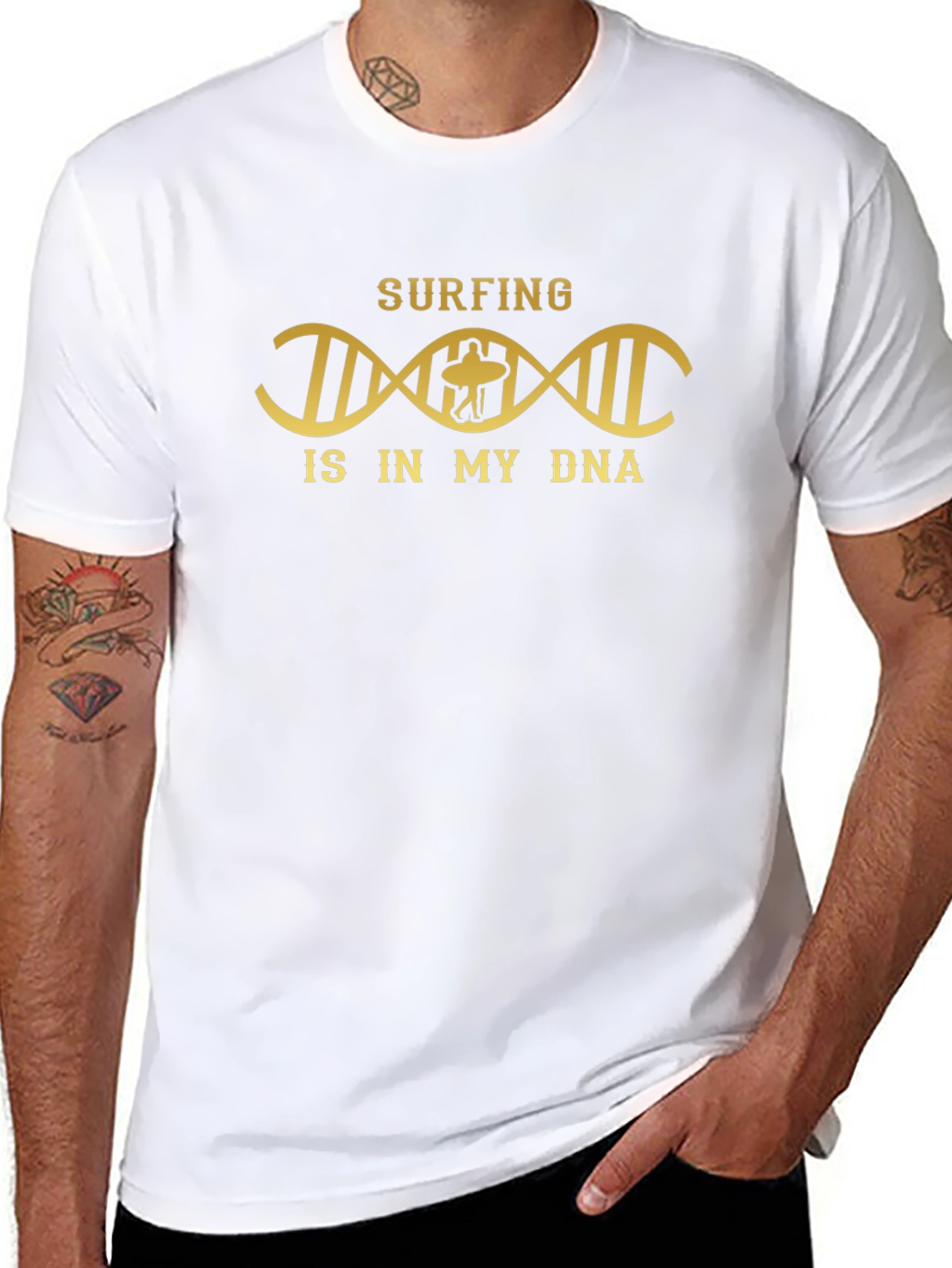 Surfing DNA Graphic Tee - Black T-Shirt