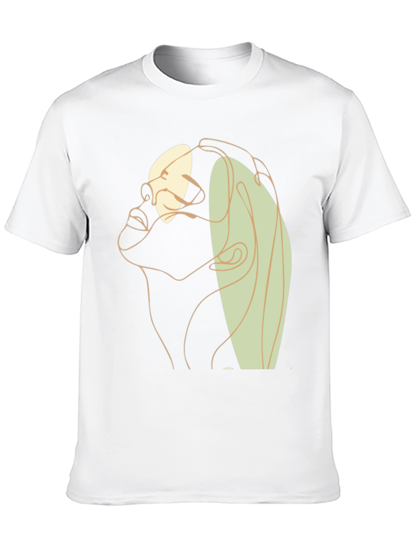 Abstract Line Art Graphic Tee - Unisex Black T-Shirt