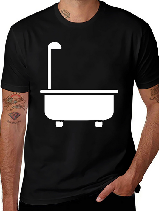 Bathtub Graphic T-Shirt - Black Casual Tee
