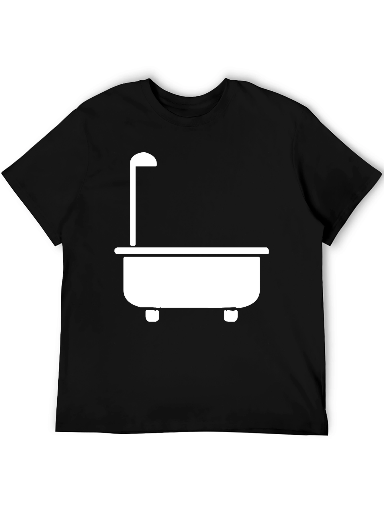 Bathtub Graphic T-Shirt - Black Casual Tee