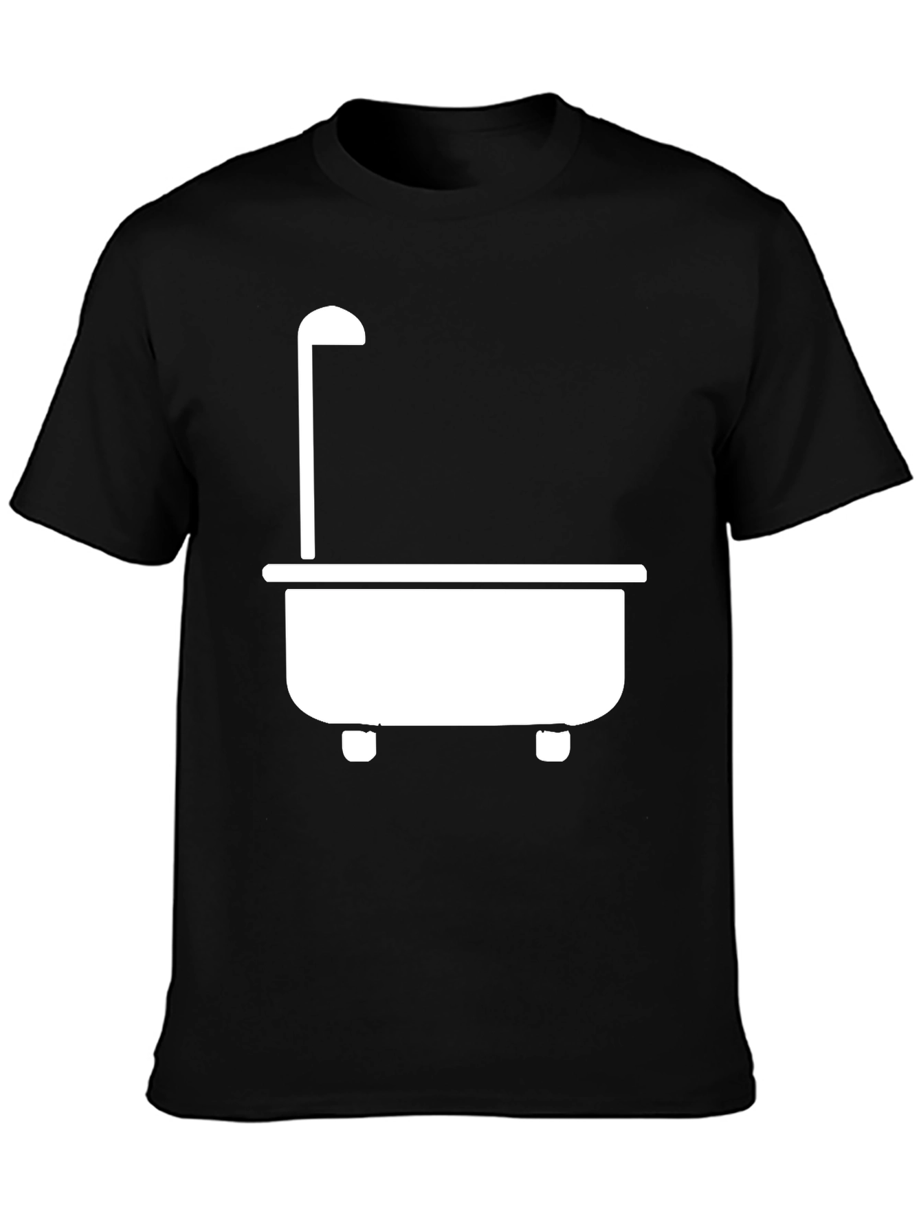 Bathtub Graphic T-Shirt - Black Casual Tee