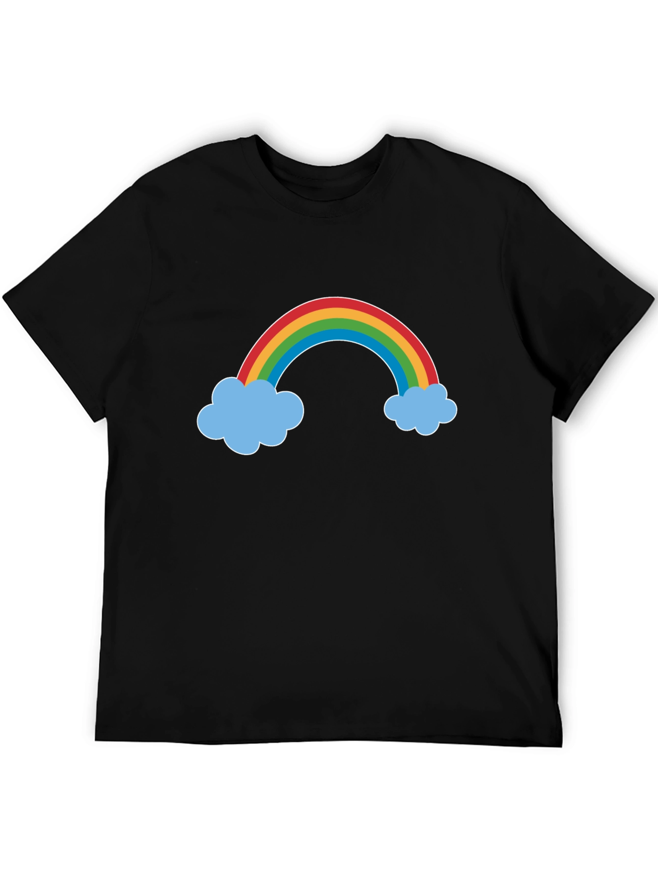 Rainbow Cloud Graphic Tee - Black