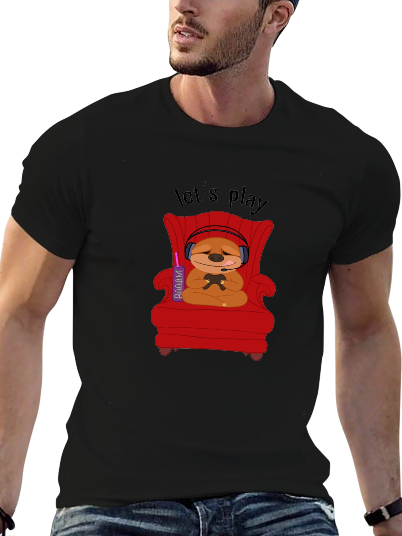 Gamer Sloth T-Shirt - Lets Play