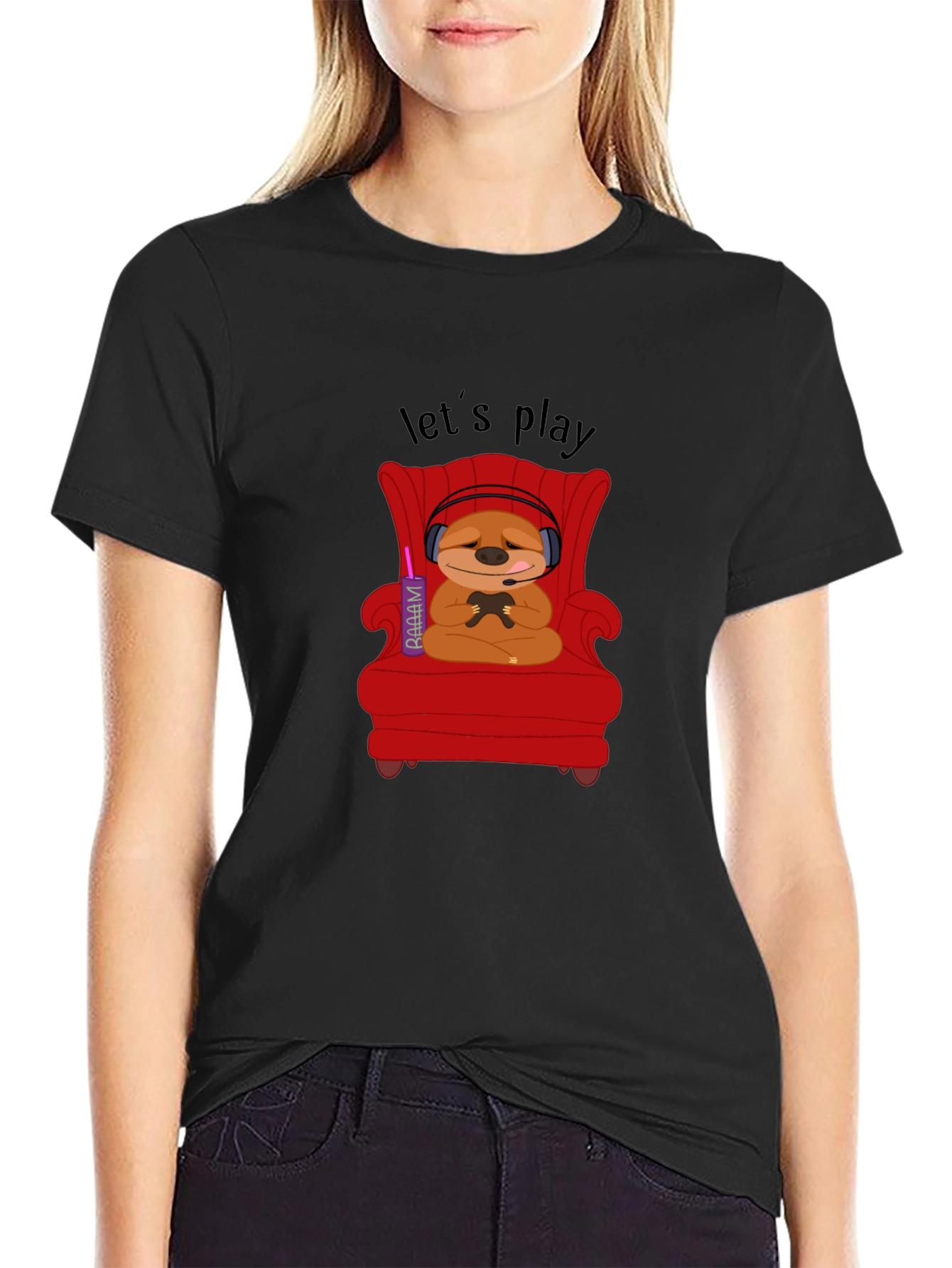 Gamer Sloth T-Shirt - Lets Play