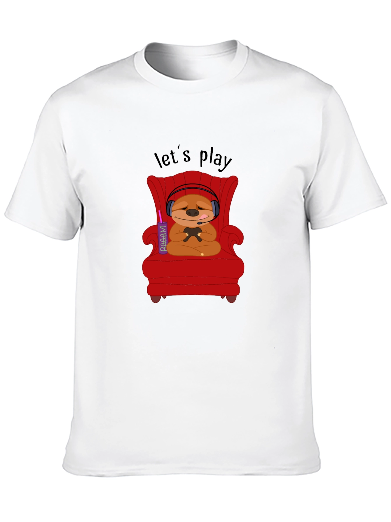 Gamer Sloth T-Shirt - Lets Play