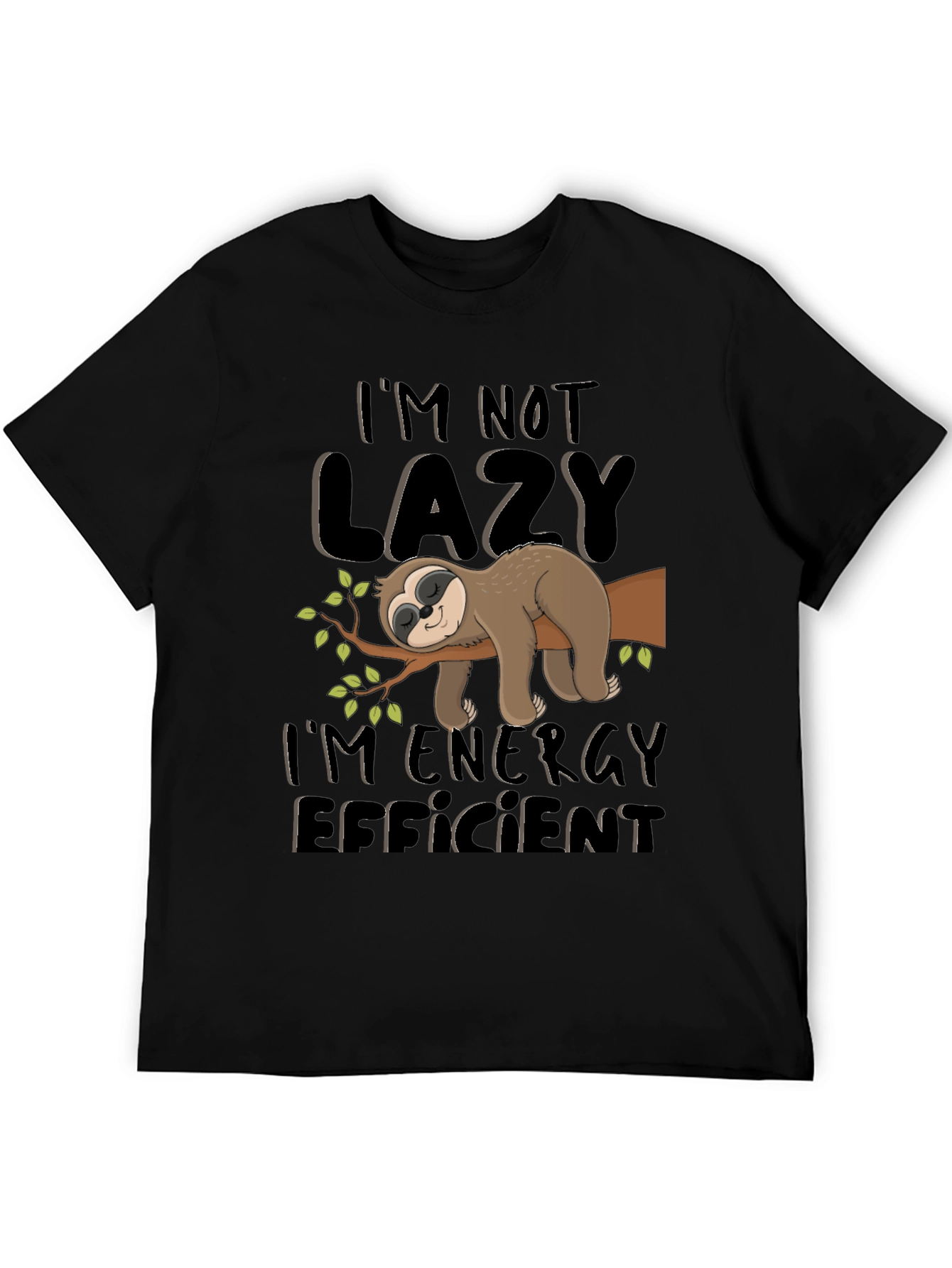 Funny Sloth Energy Efficient Graphic T-Shirt