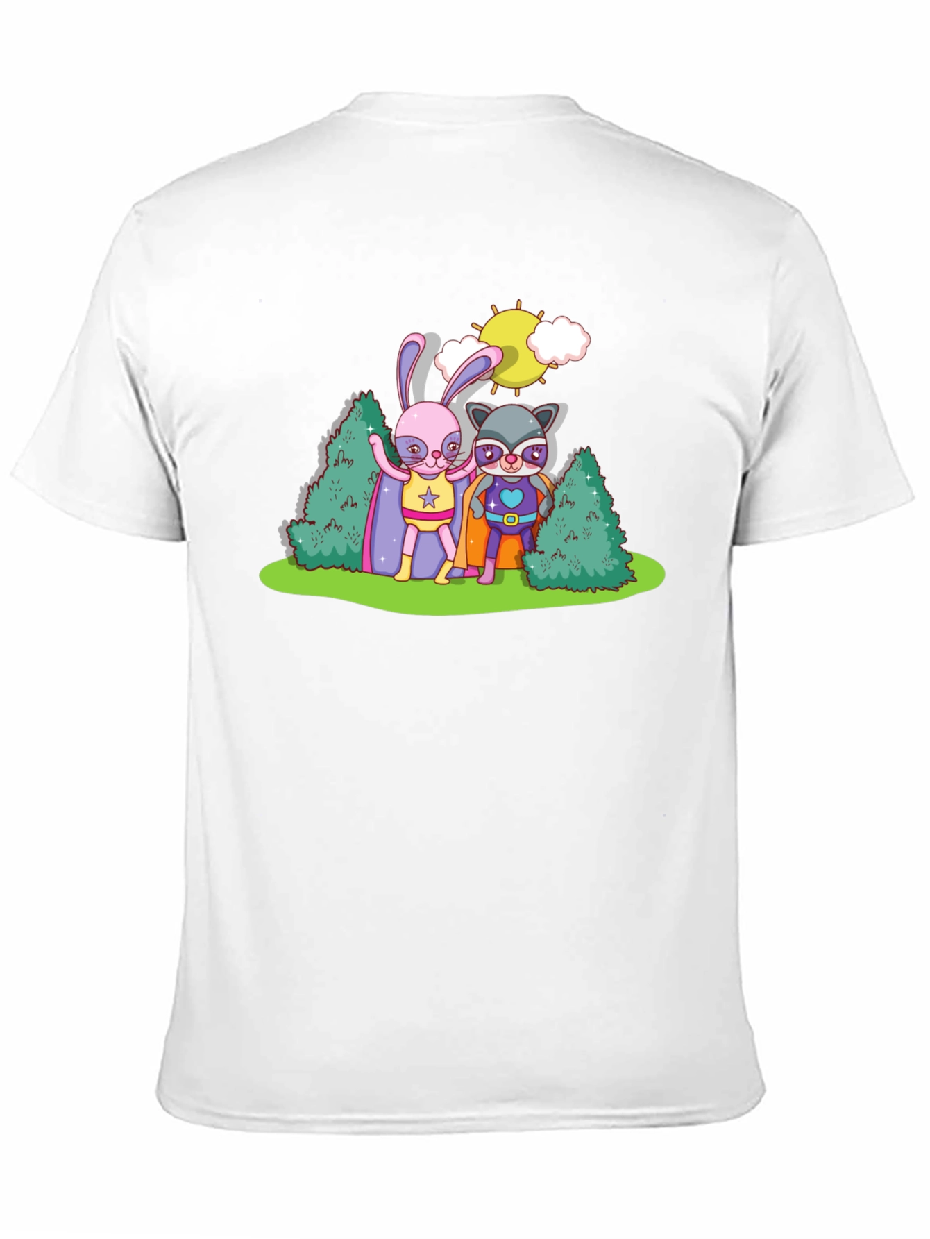Superhero Bunny & Raccoon Graphic Tee