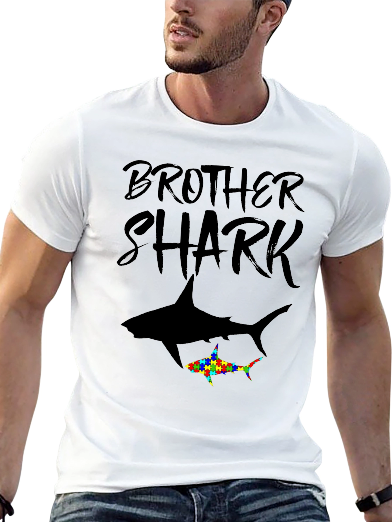 Brother Shark Autism Awareness T-Shirt
