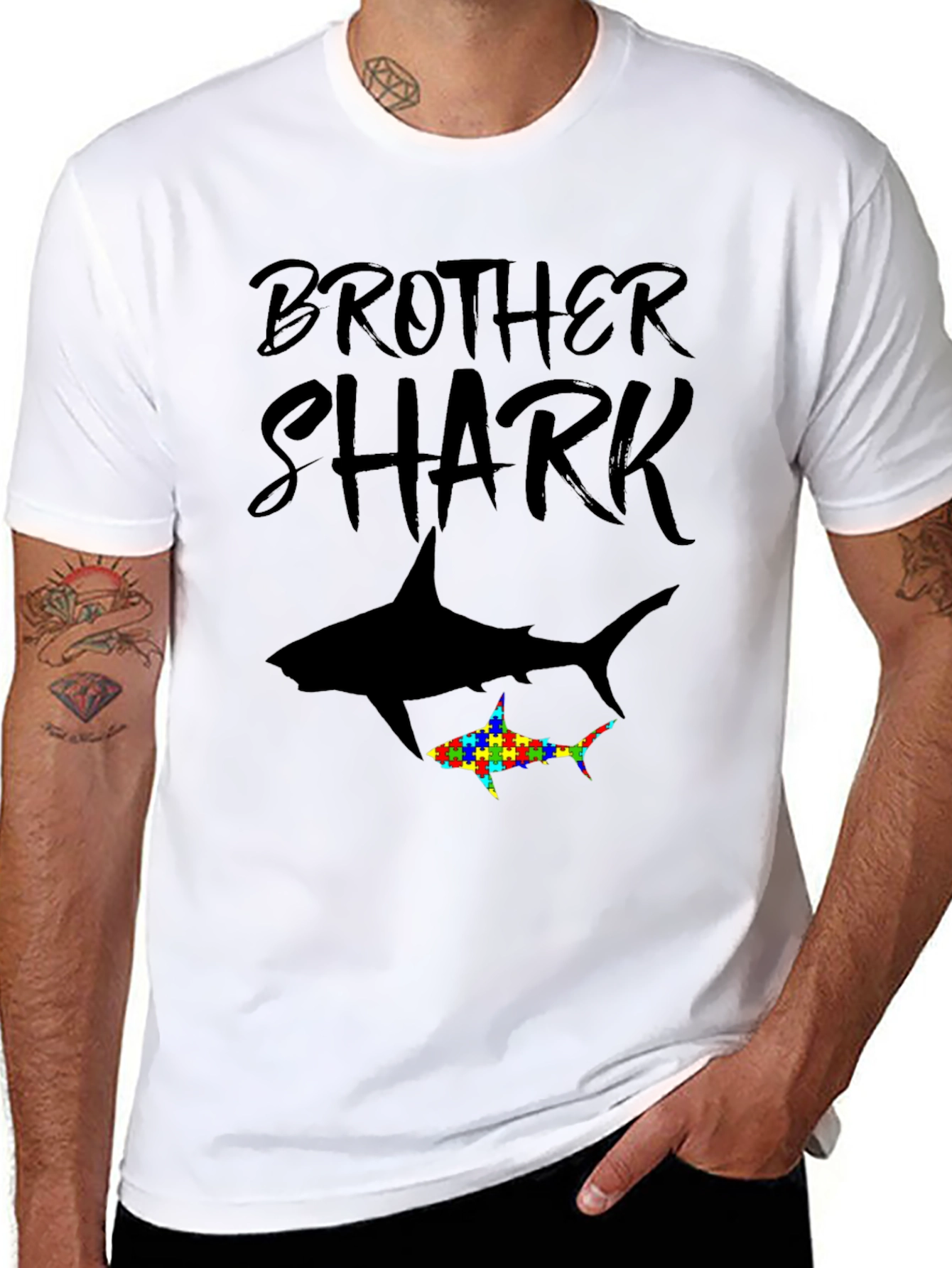 Brother Shark Autism Awareness T-Shirt