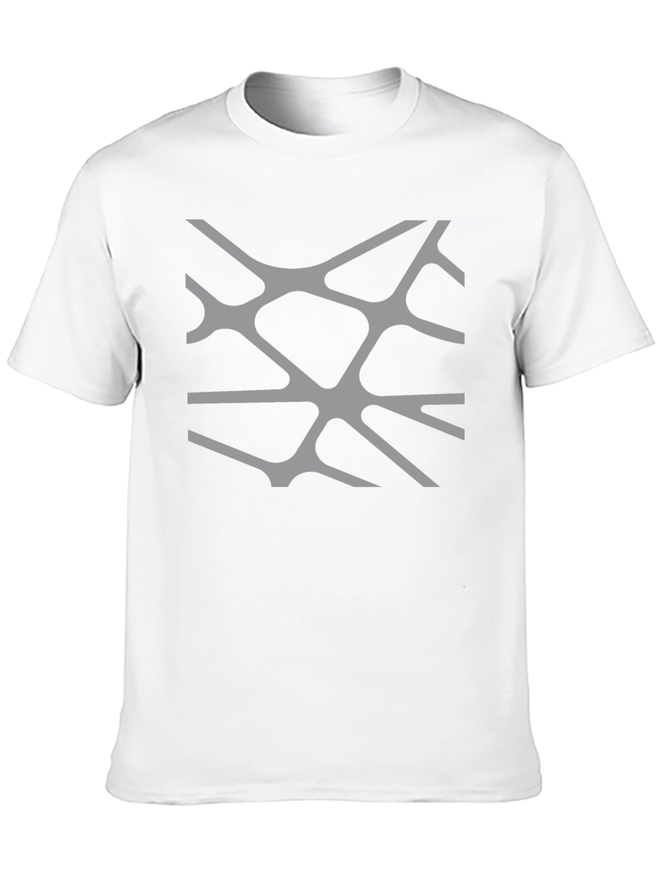 Abstract Line Pattern Black T-Shirt