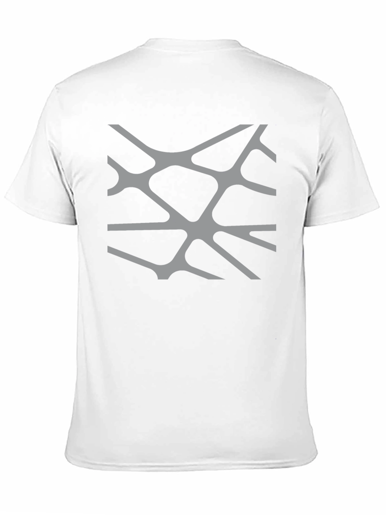 Abstract Line Pattern Black T-Shirt