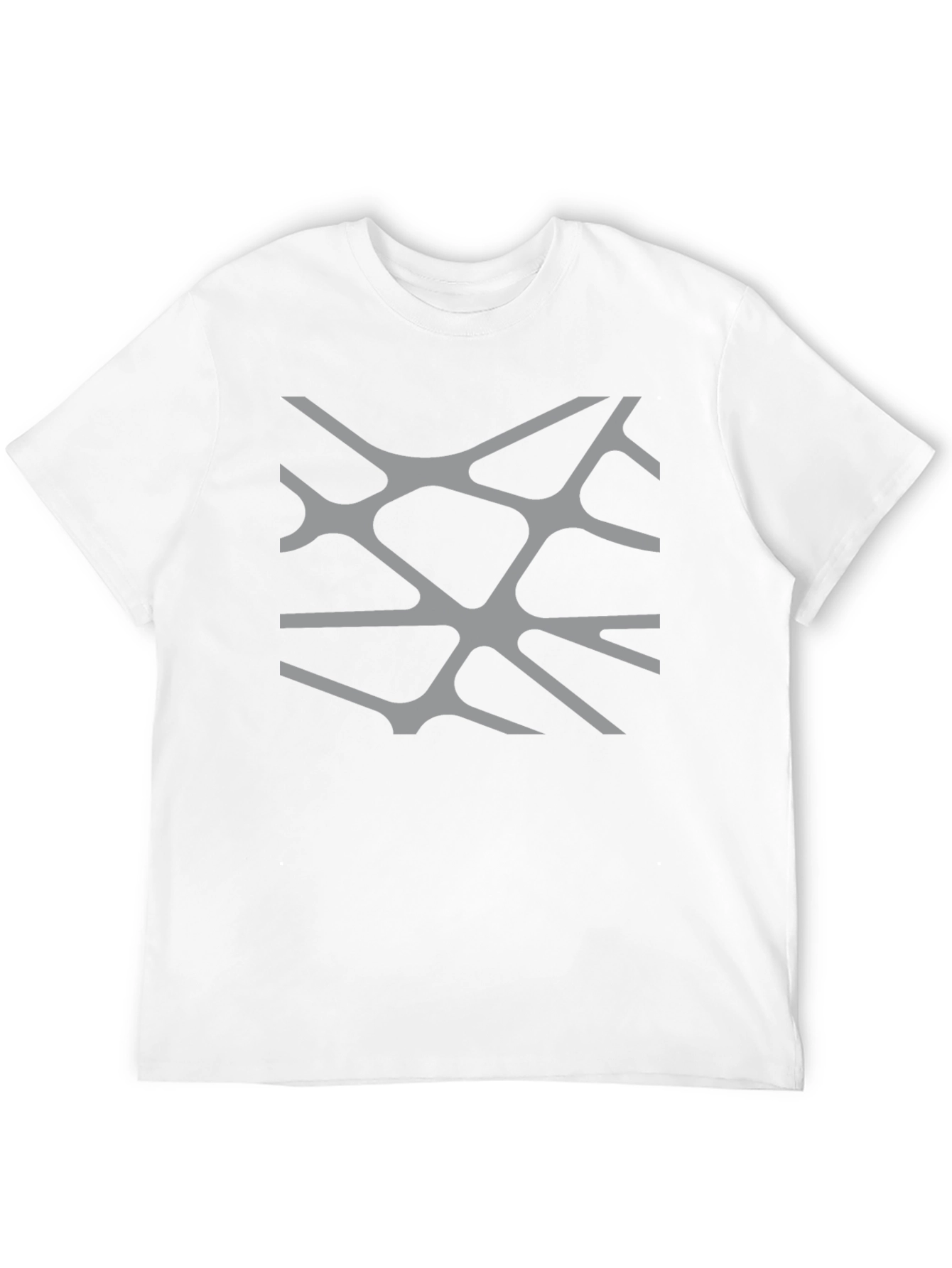Abstract Line Pattern Black T-Shirt